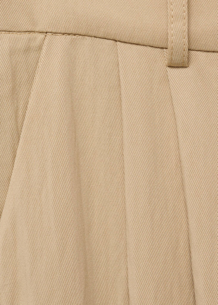 Straight mid-rise suit trousers — Beige