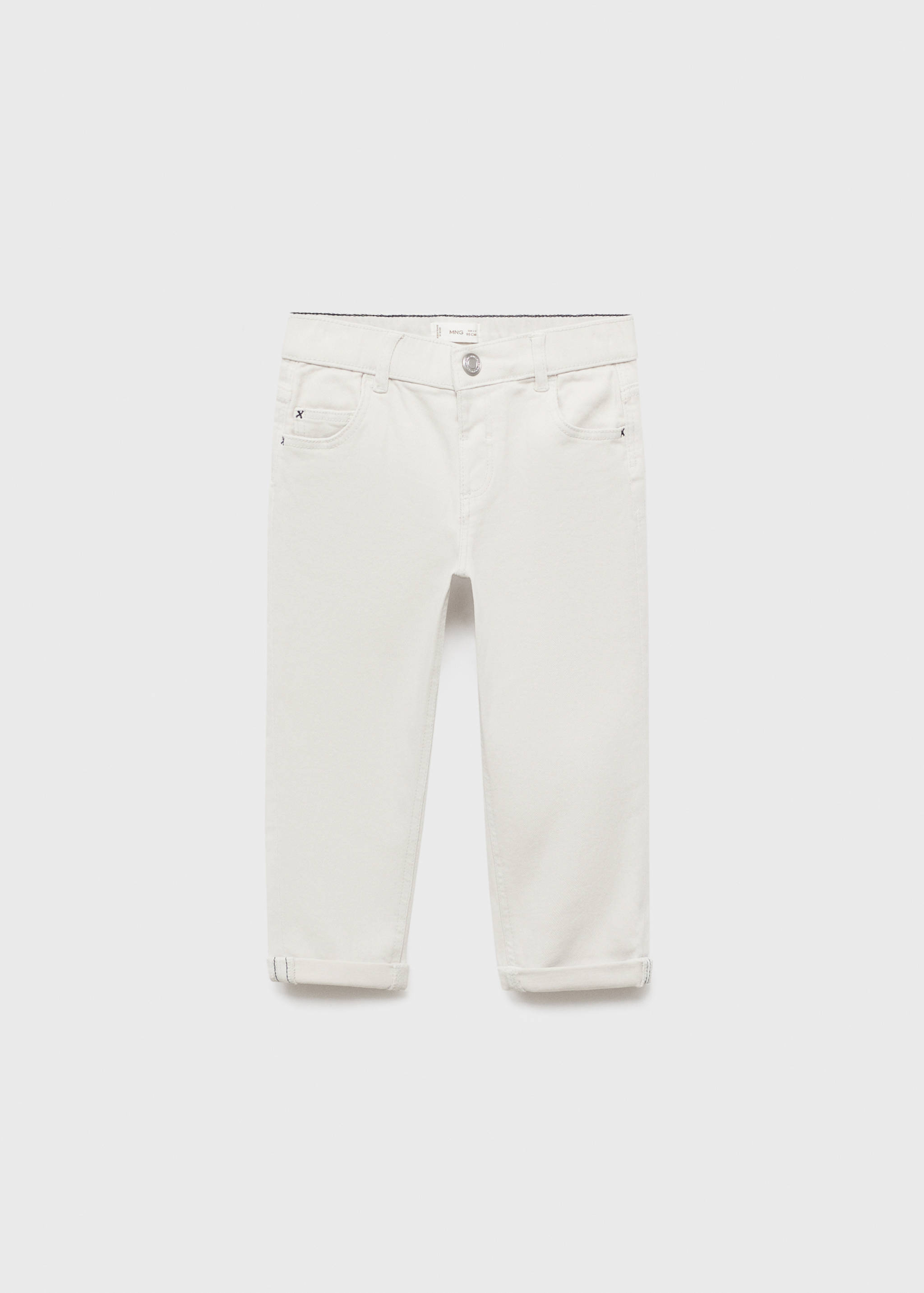 Turned-up straight jeans - Article without model