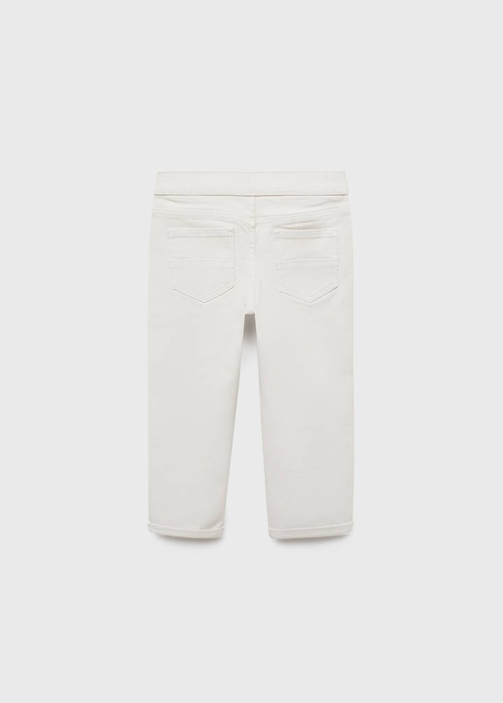 Turned-up straight jeans — Ice Grey