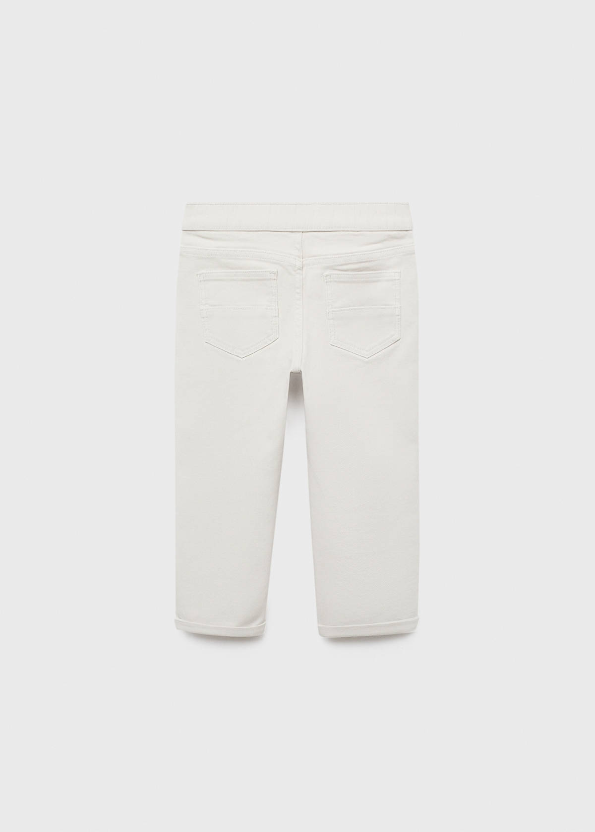 Turned-up straight jeans — Ice Grey