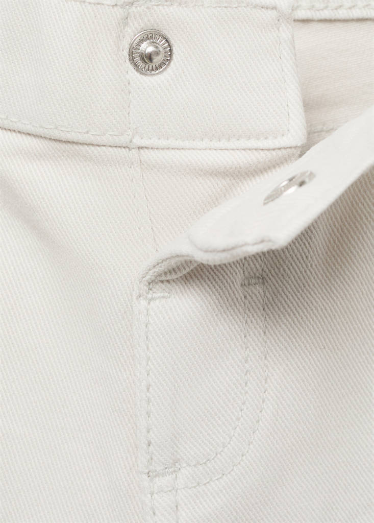 Turned-up straight jeans — Ice Grey