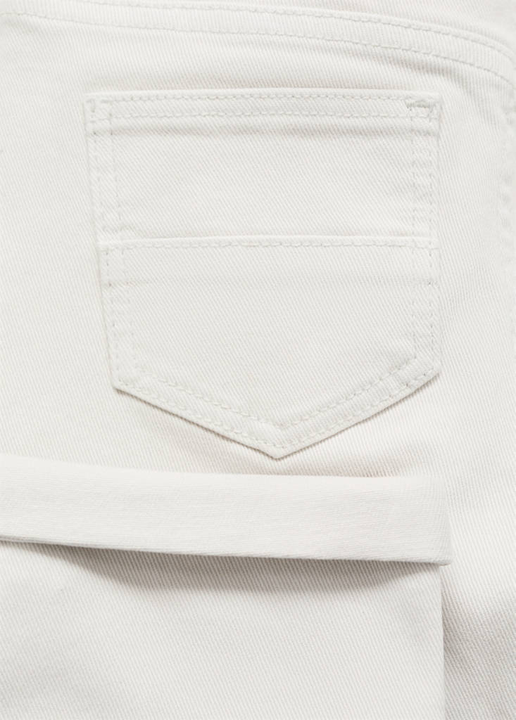 Turned-up straight jeans — Ice Grey