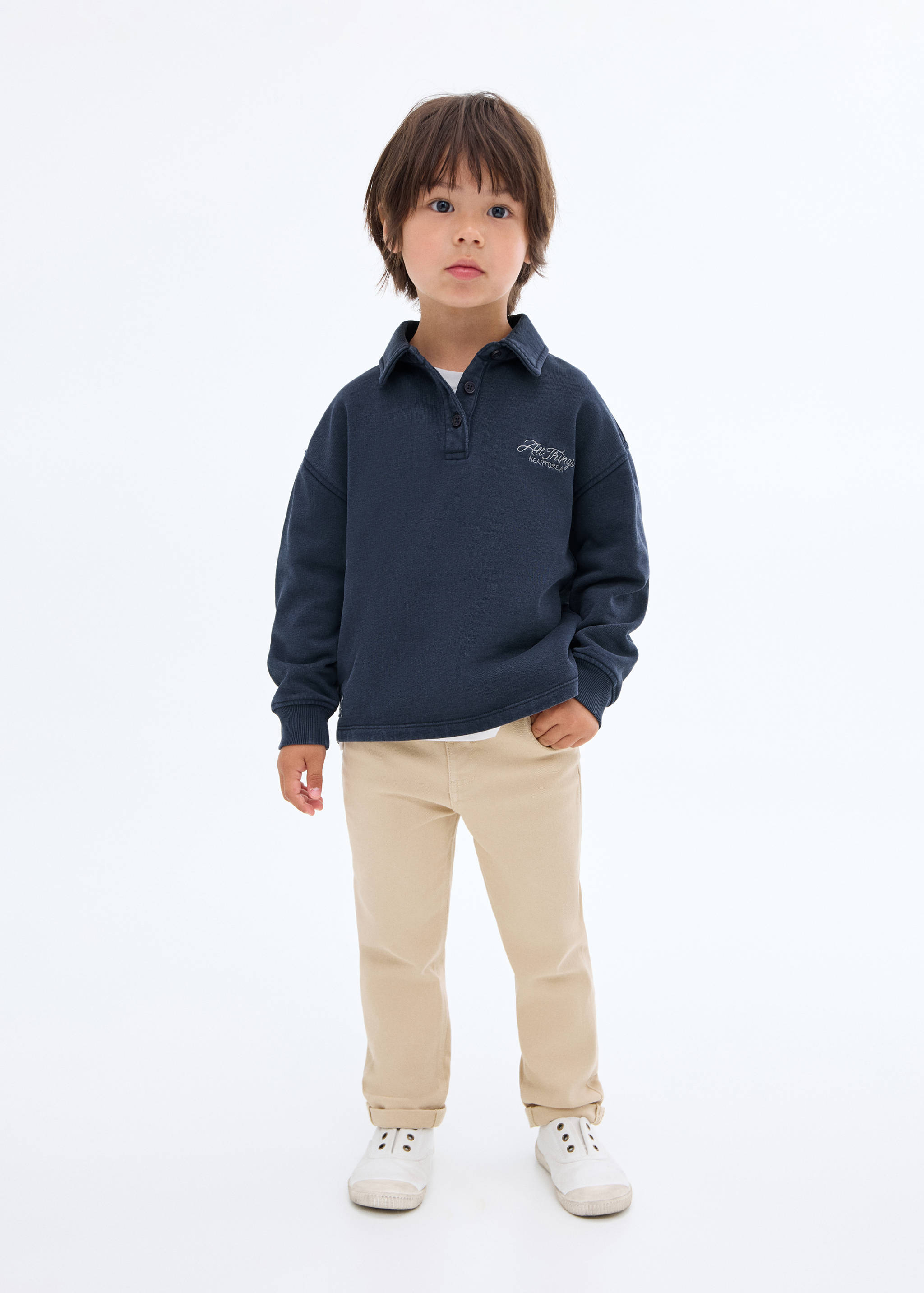 Gerade Jeans mit Umschlag - Allgemeine Ansicht