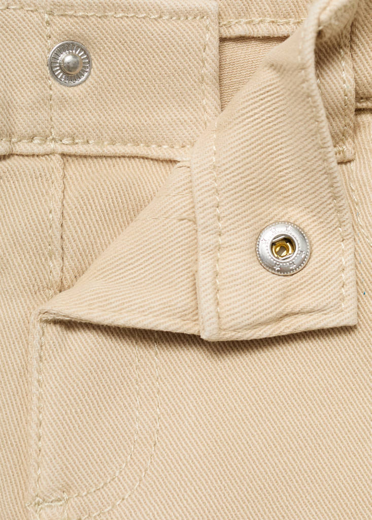 Turned-up straight jeans — Sand