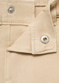 Turned-up straight jeans — Sand 3