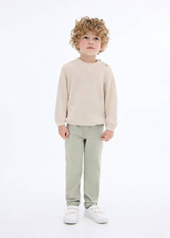 Turned-up straight jeans — Green 1
