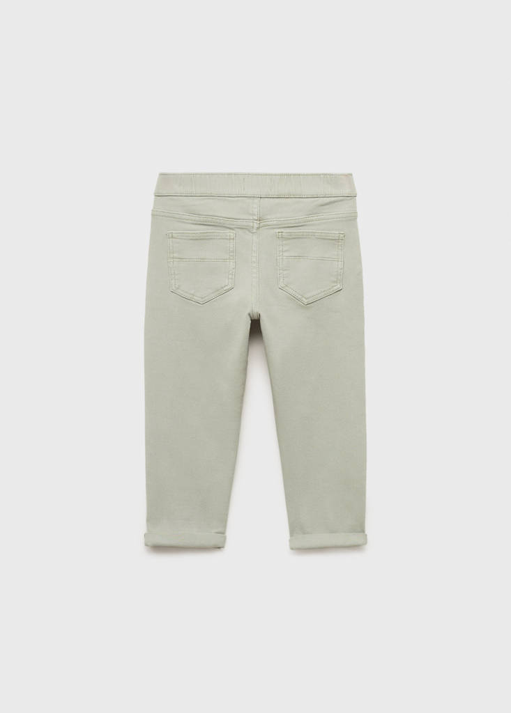Turned-up straight jeans — Green
