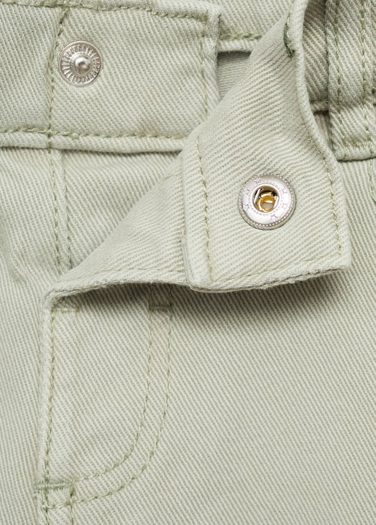 Turned-up straight jeans — Green