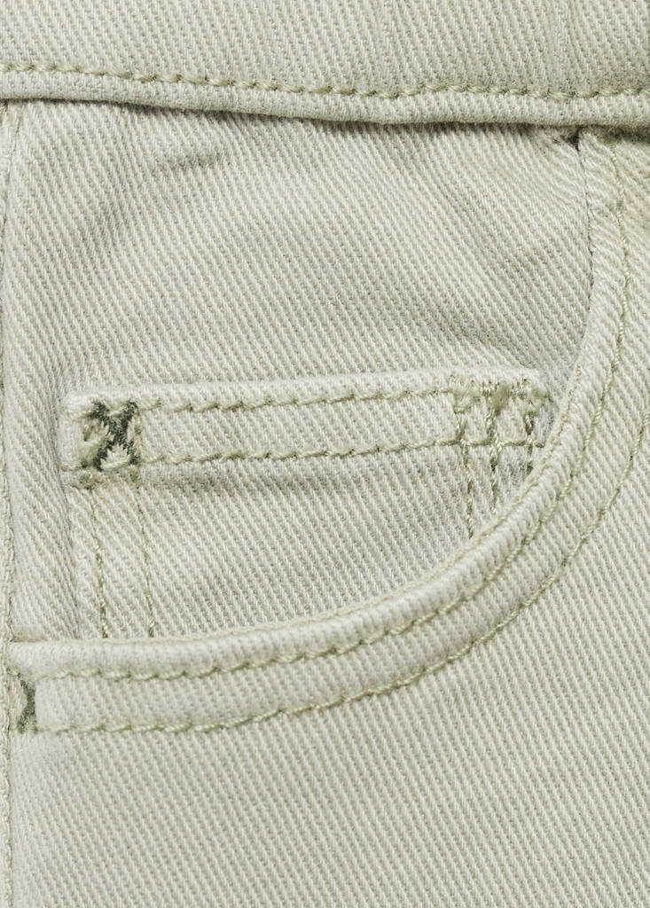 Turned-up straight jeans — Green
