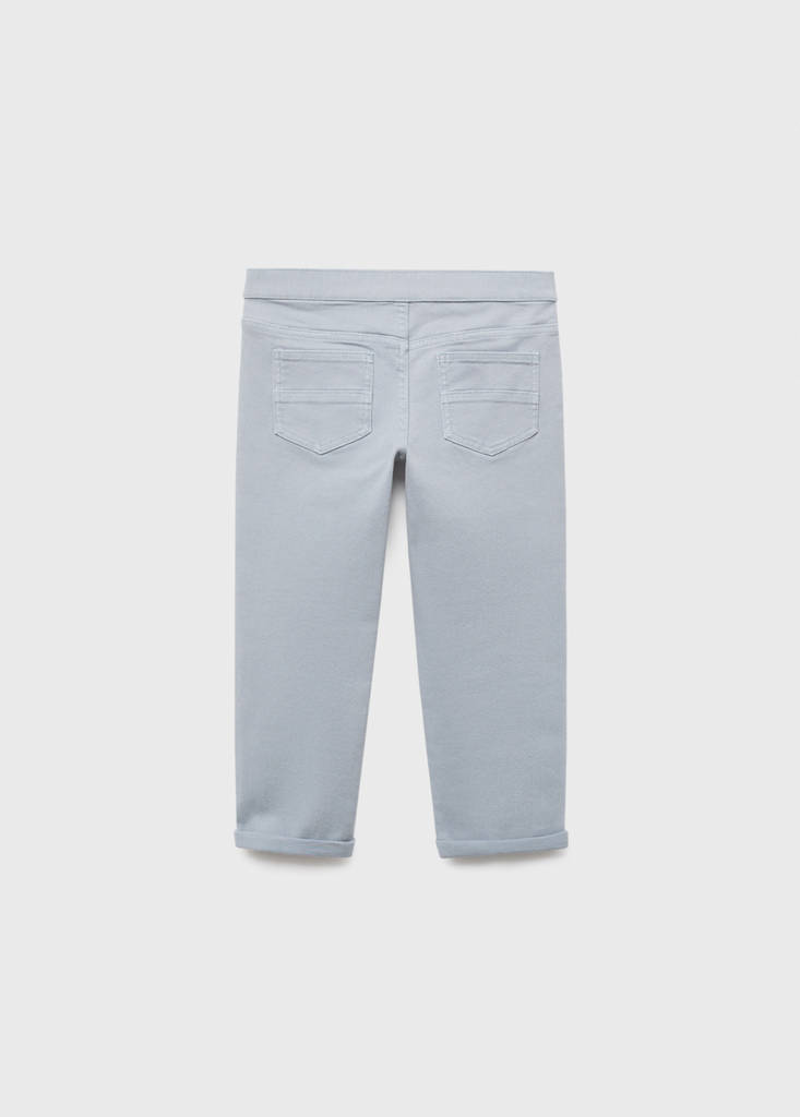 Turned-up straight jeans — Blue