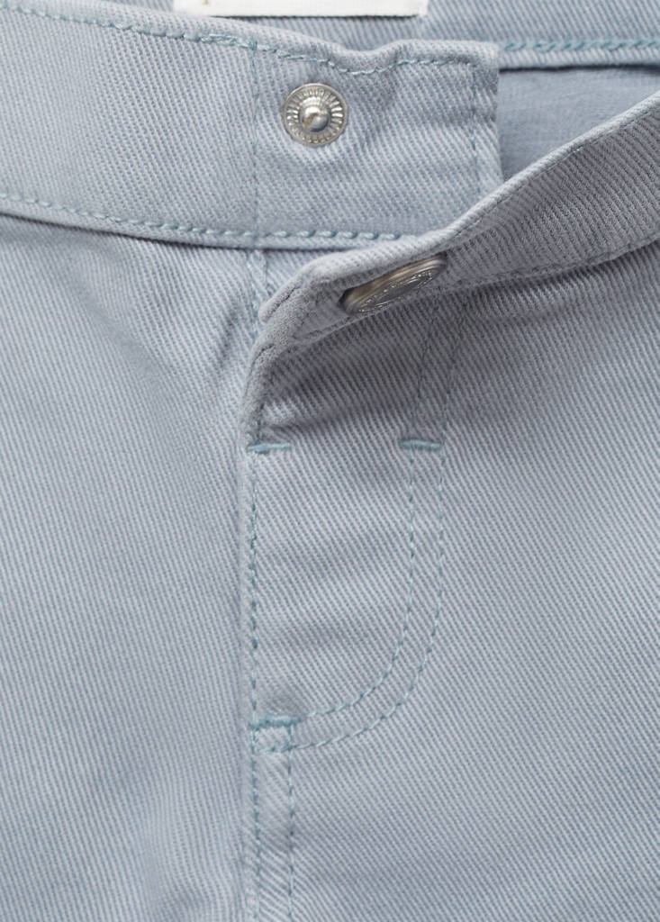 Turned-up straight jeans — Blue