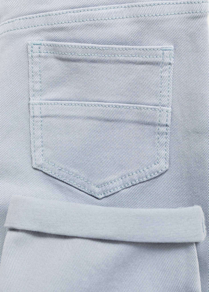 Turned-up straight jeans — Blue
