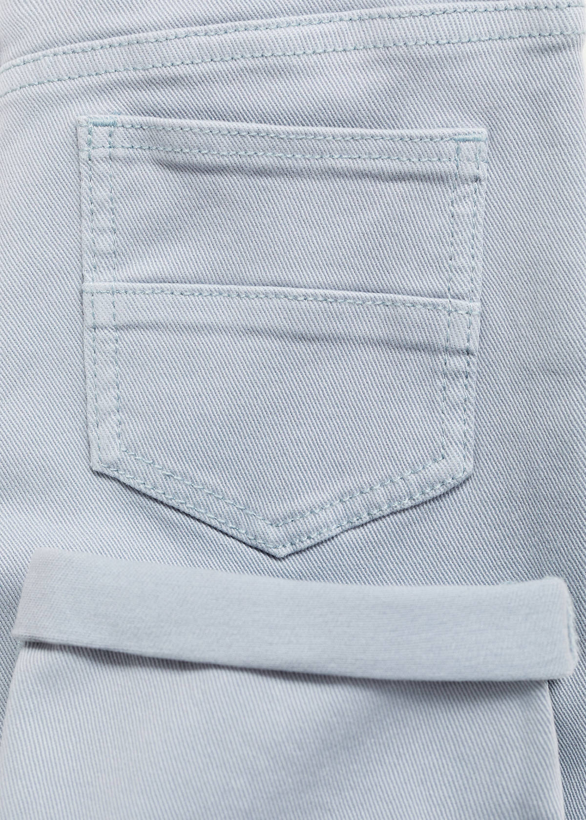 Turned-up straight jeans — Blue