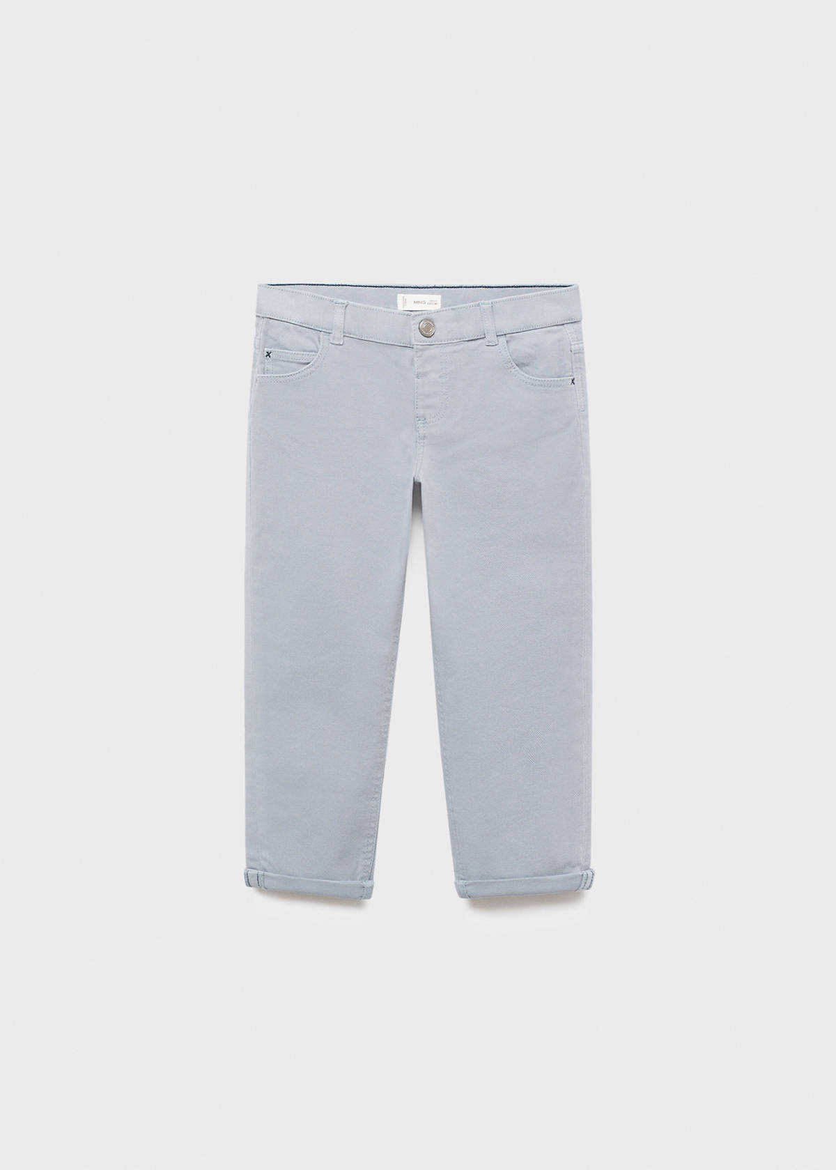 Turned-up straight jeans — Blue