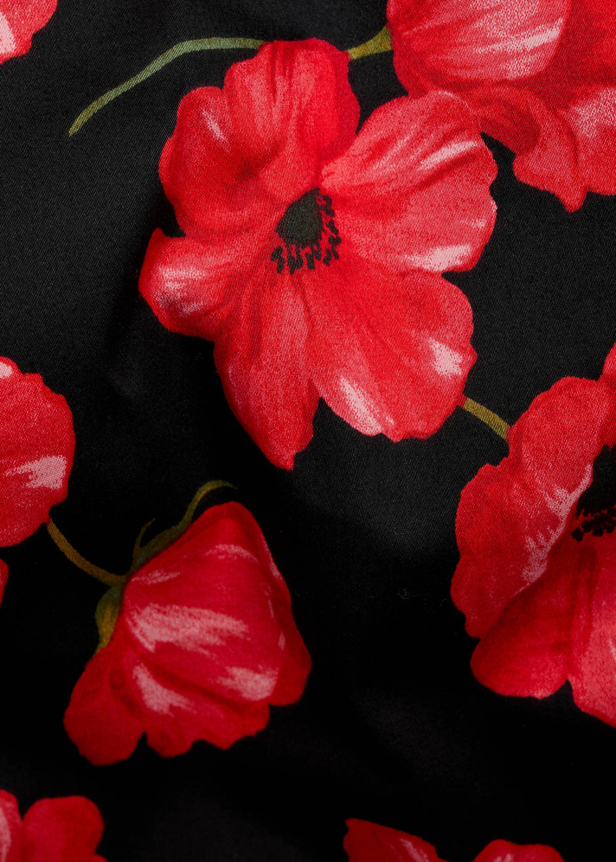 Strapless floral dress — Black