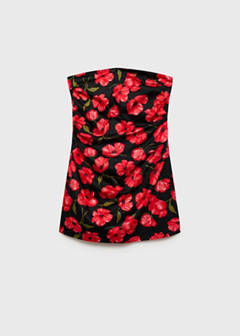 Strapless floral dress — Black 8