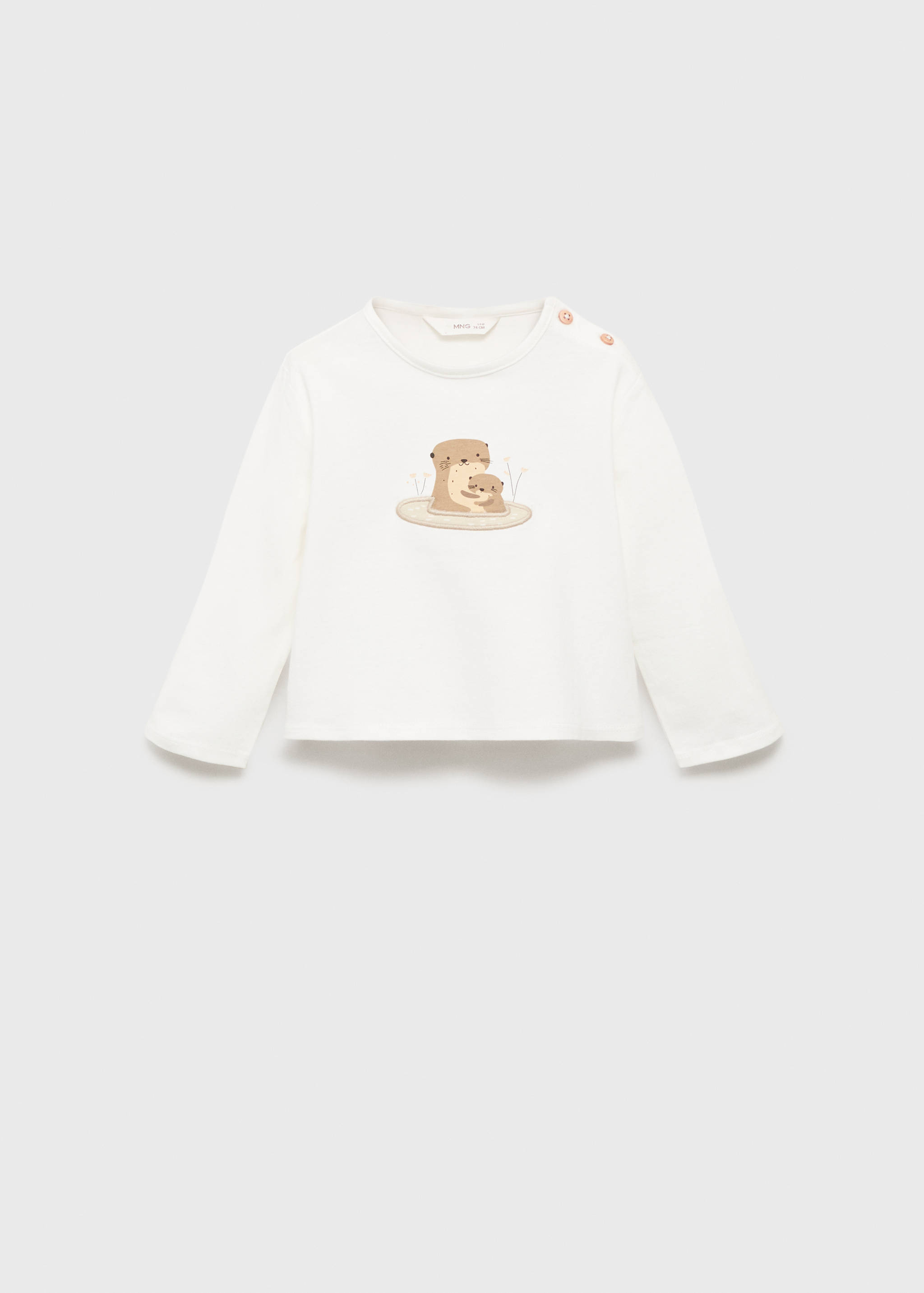 Embroidered printed T-shirt - Article without model