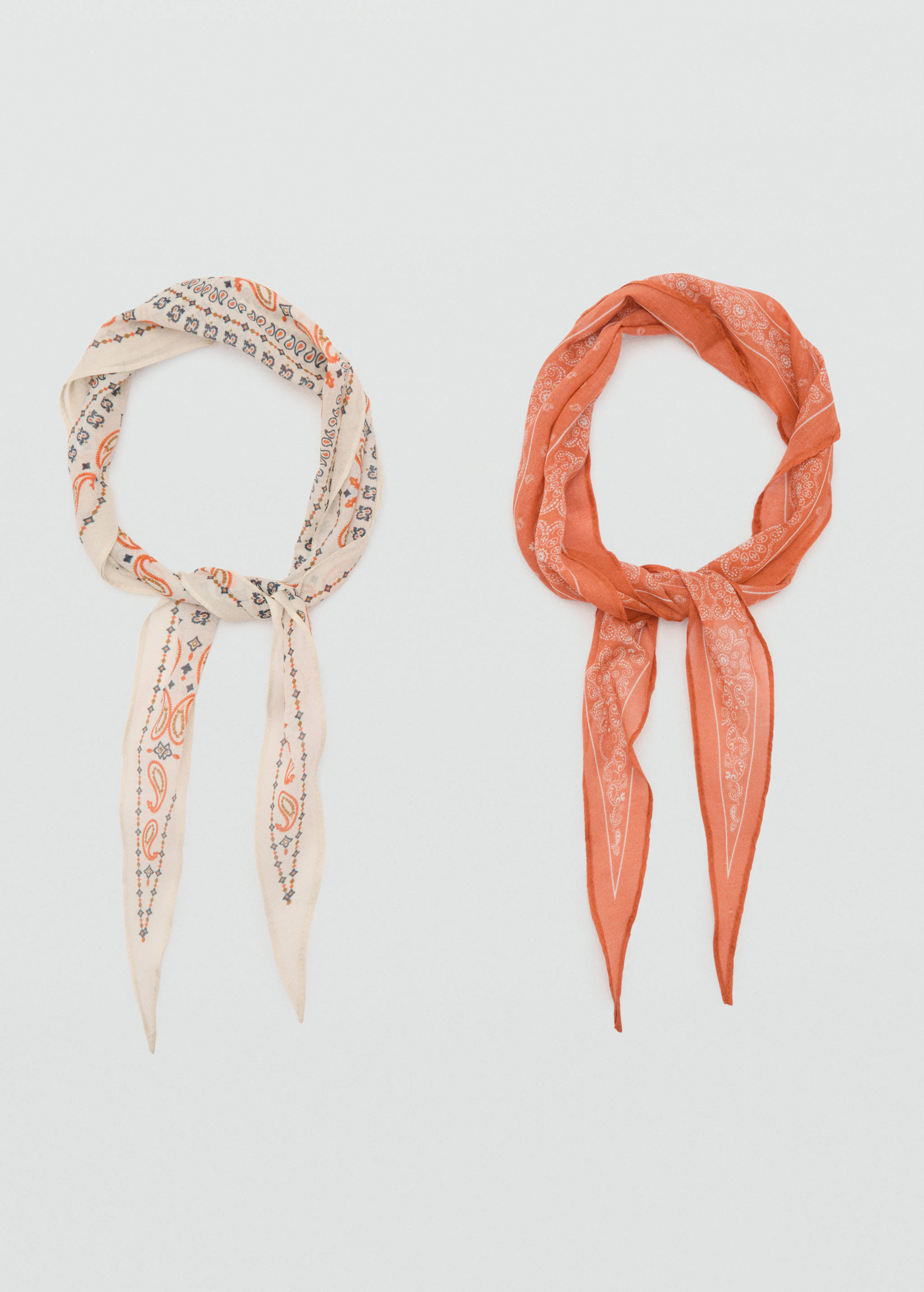 Set of 2 printed handkerchiefs - Details of the article 1