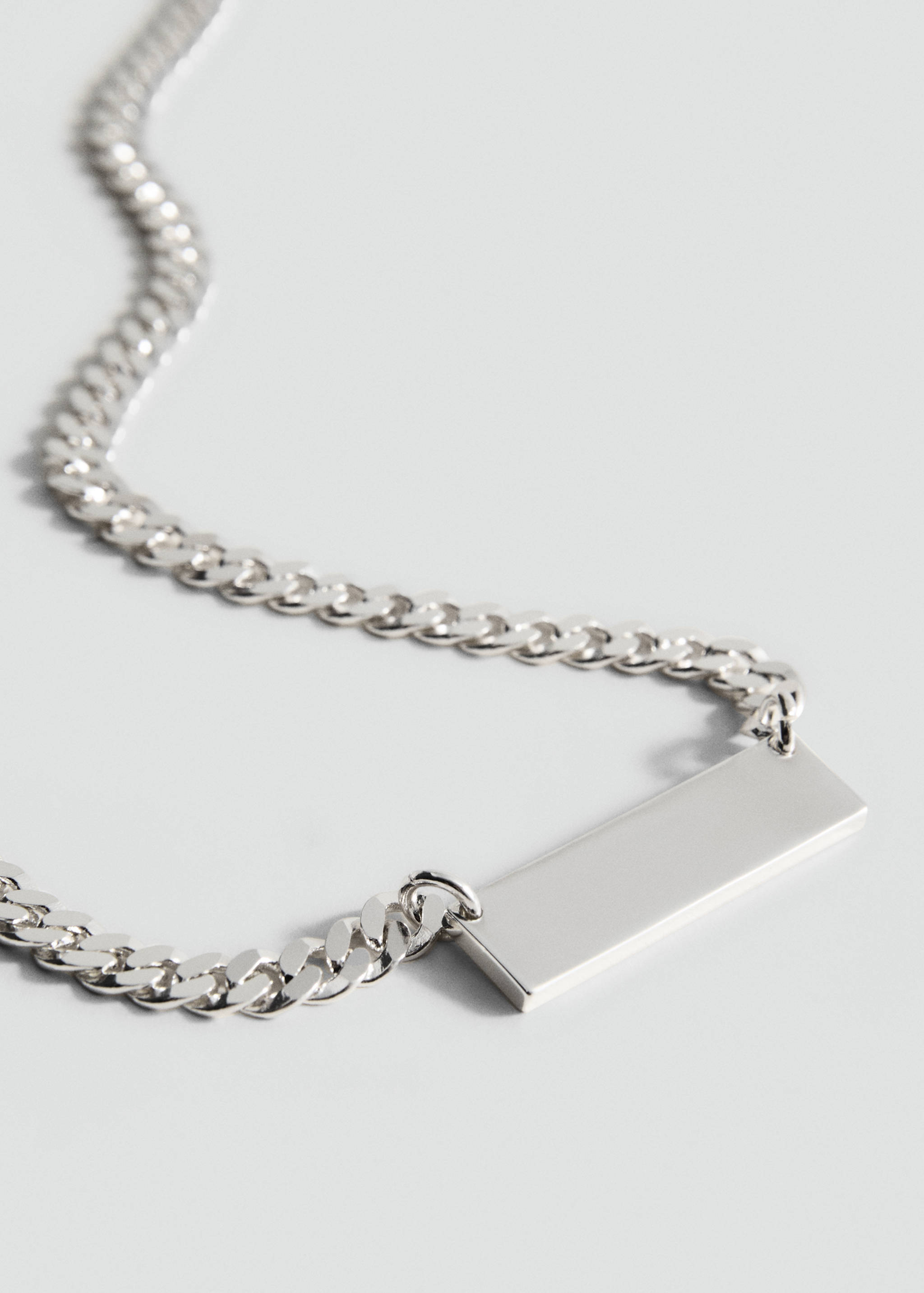 Chaîne métallique à maillons en chaîne - Plan moyen