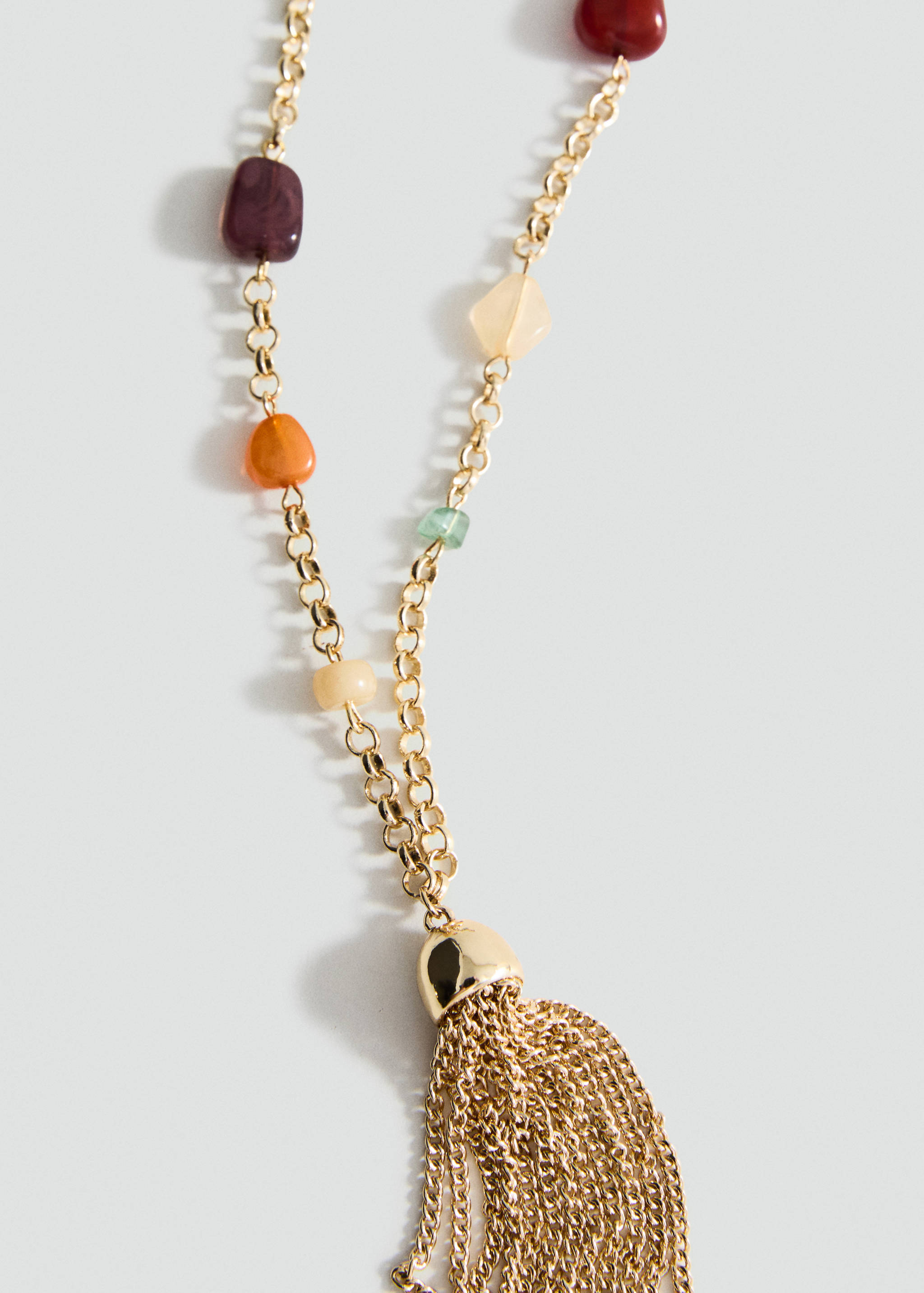 Collier perles franges - Plan moyen