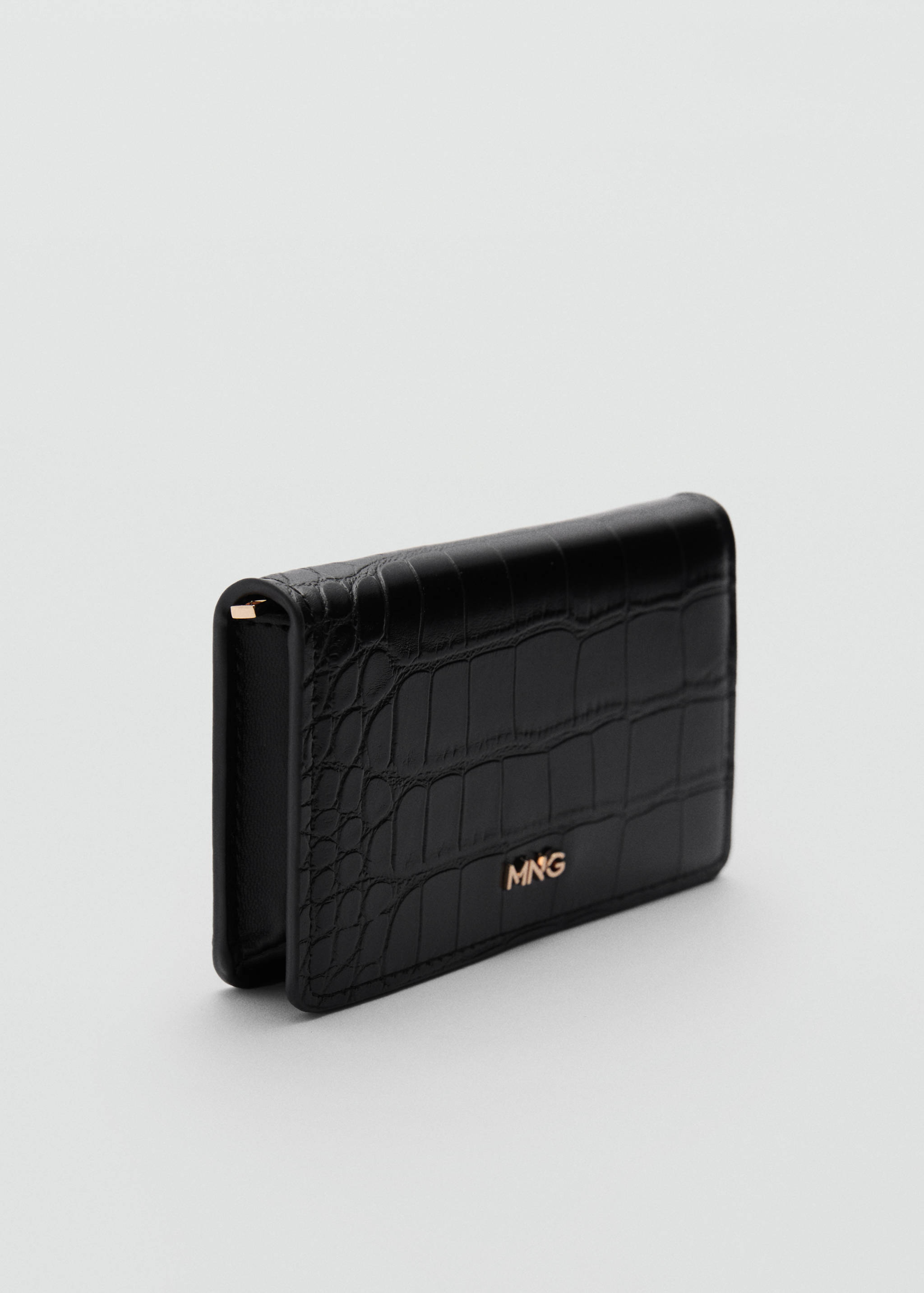 Small wallet with croc effect - Medium plane