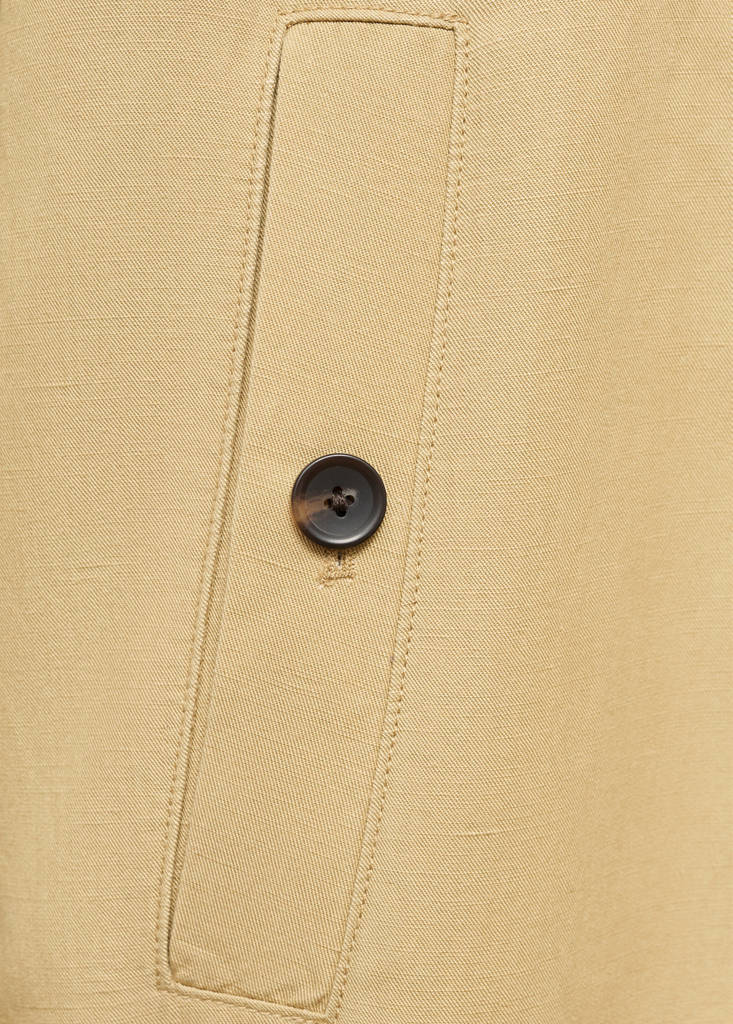 Leinenjacke mit Reißverschluss — Beige