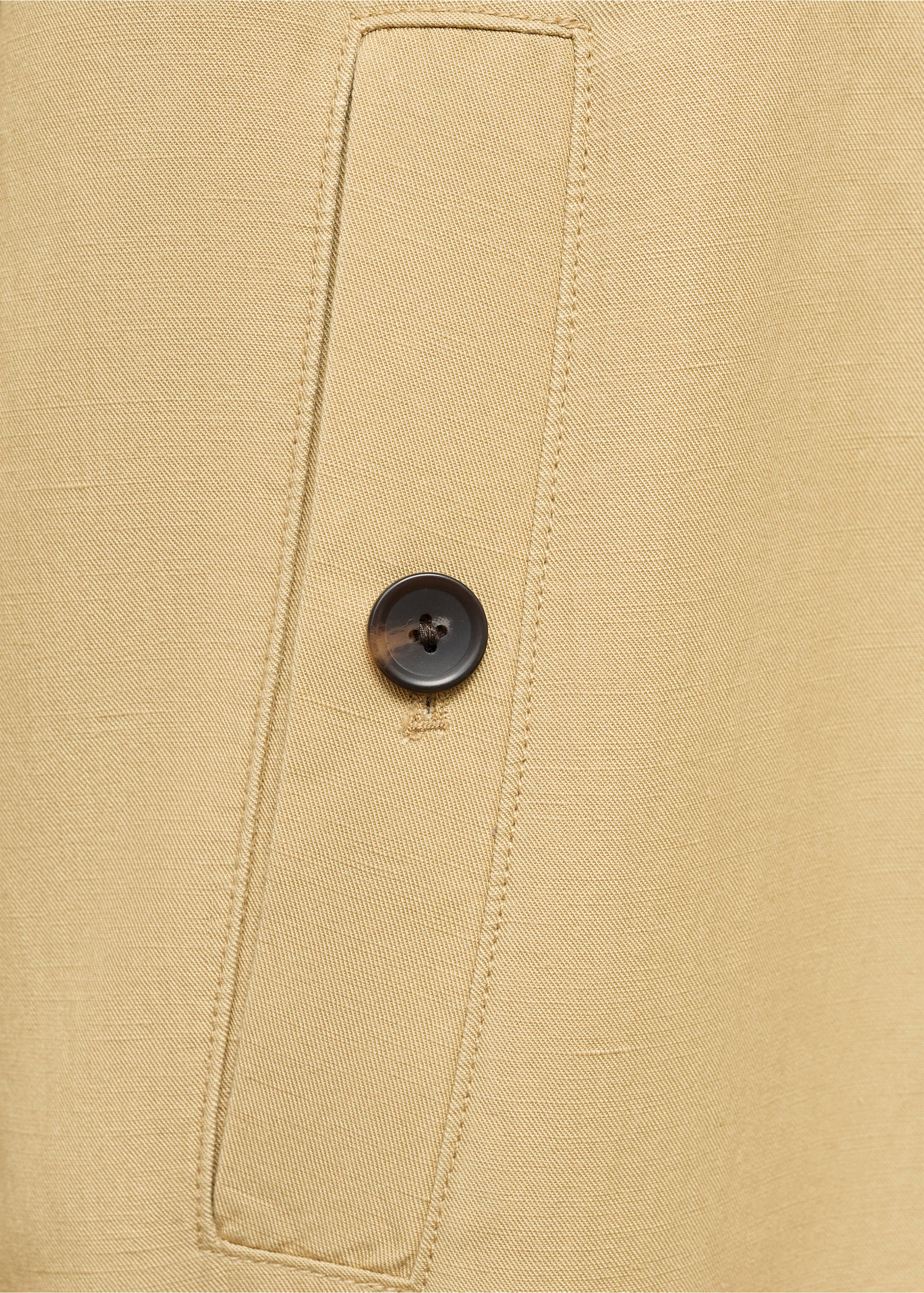 Chaqueta lino cremallera - Detalle del artículo 0, Beige. Ref: 17042893-00.