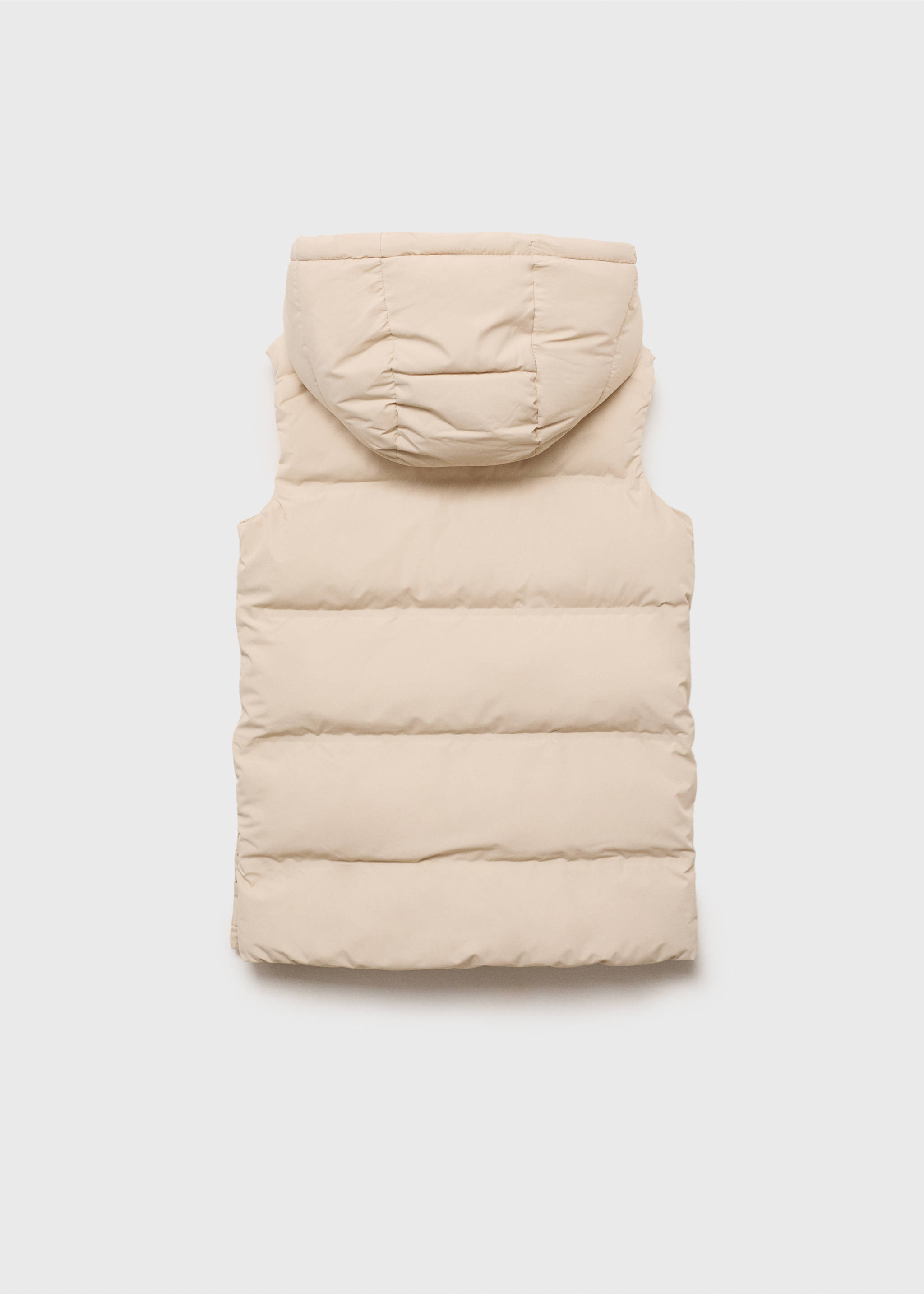 Gilet long capuche - Verso de l’article, Écru. Ref: 17042895-00.