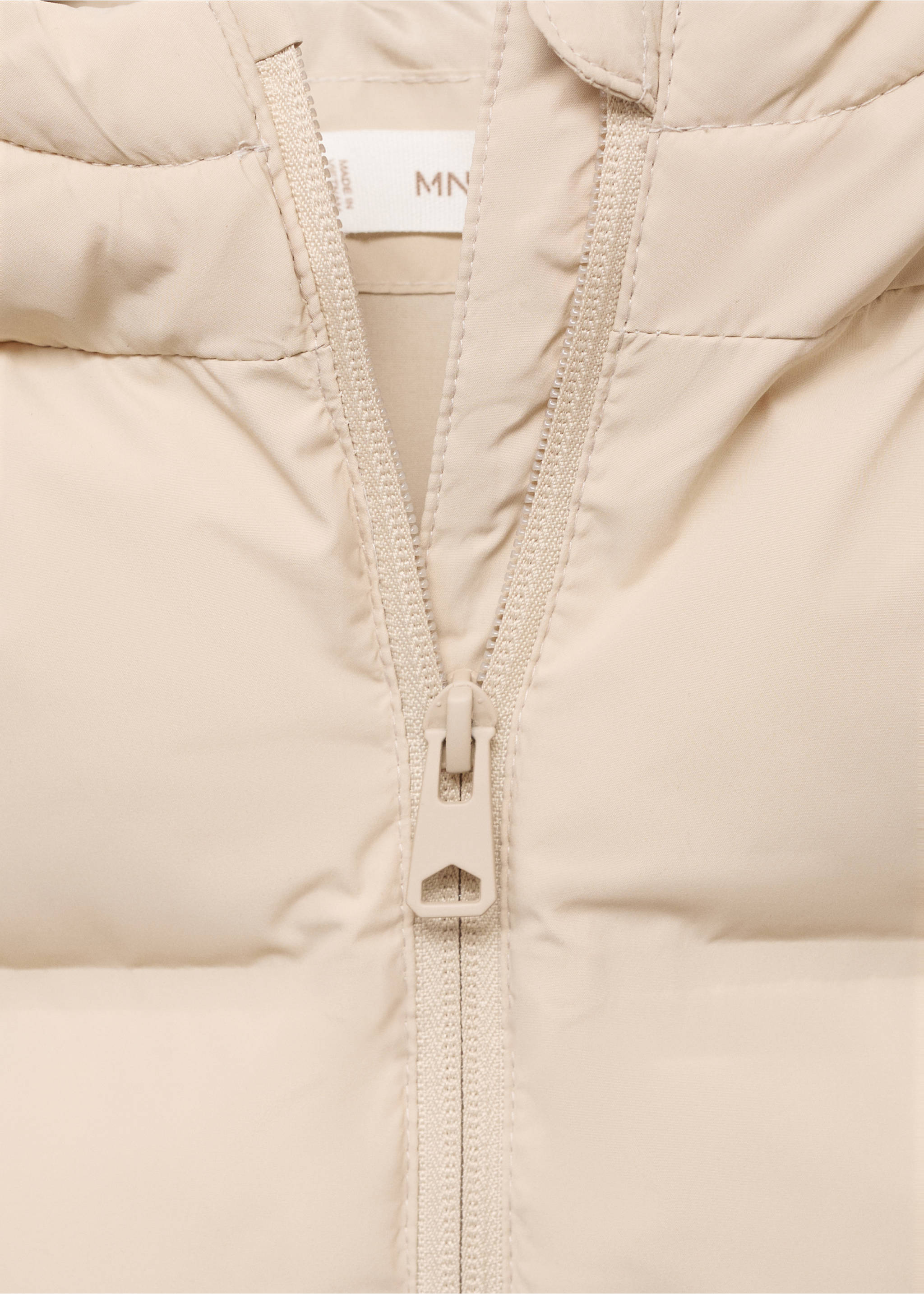 Gilet long capuche - Détail de l'article 8, Écru. Ref: 17042895-00.