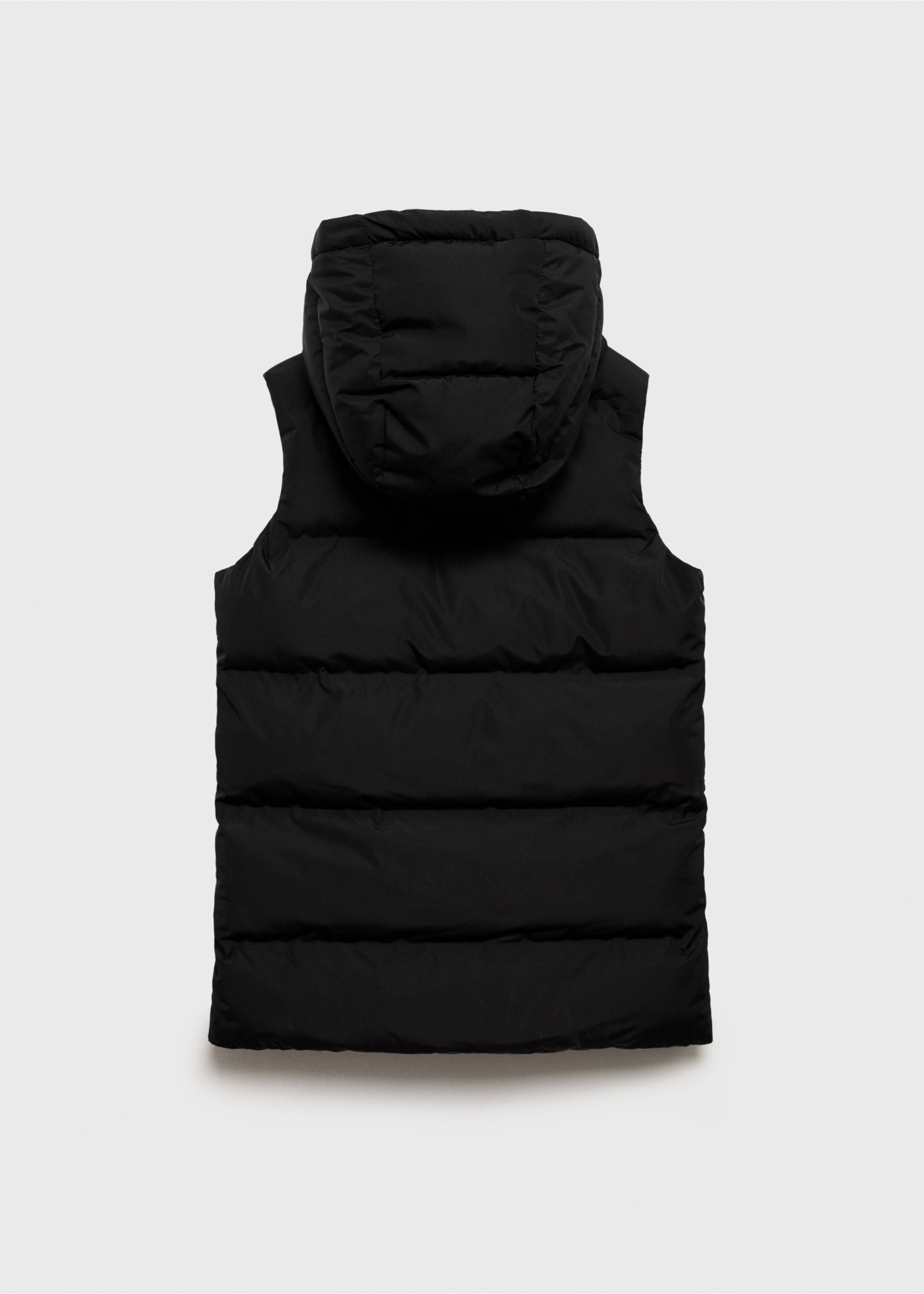 Gilet long capuche - Verso de l’article, Noir. Ref: 17042895-00.