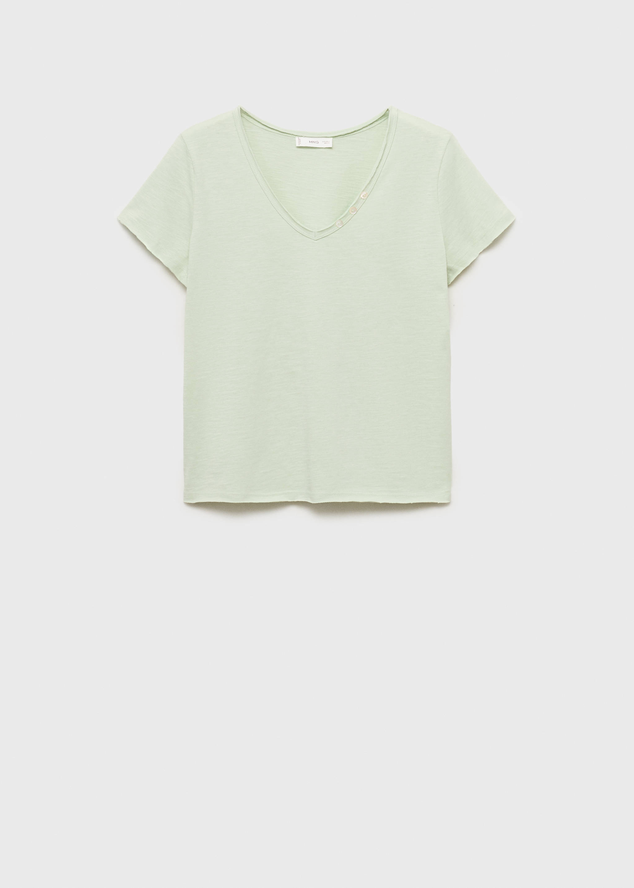 T-shirt with mother-of-pearl button detail - Article without model