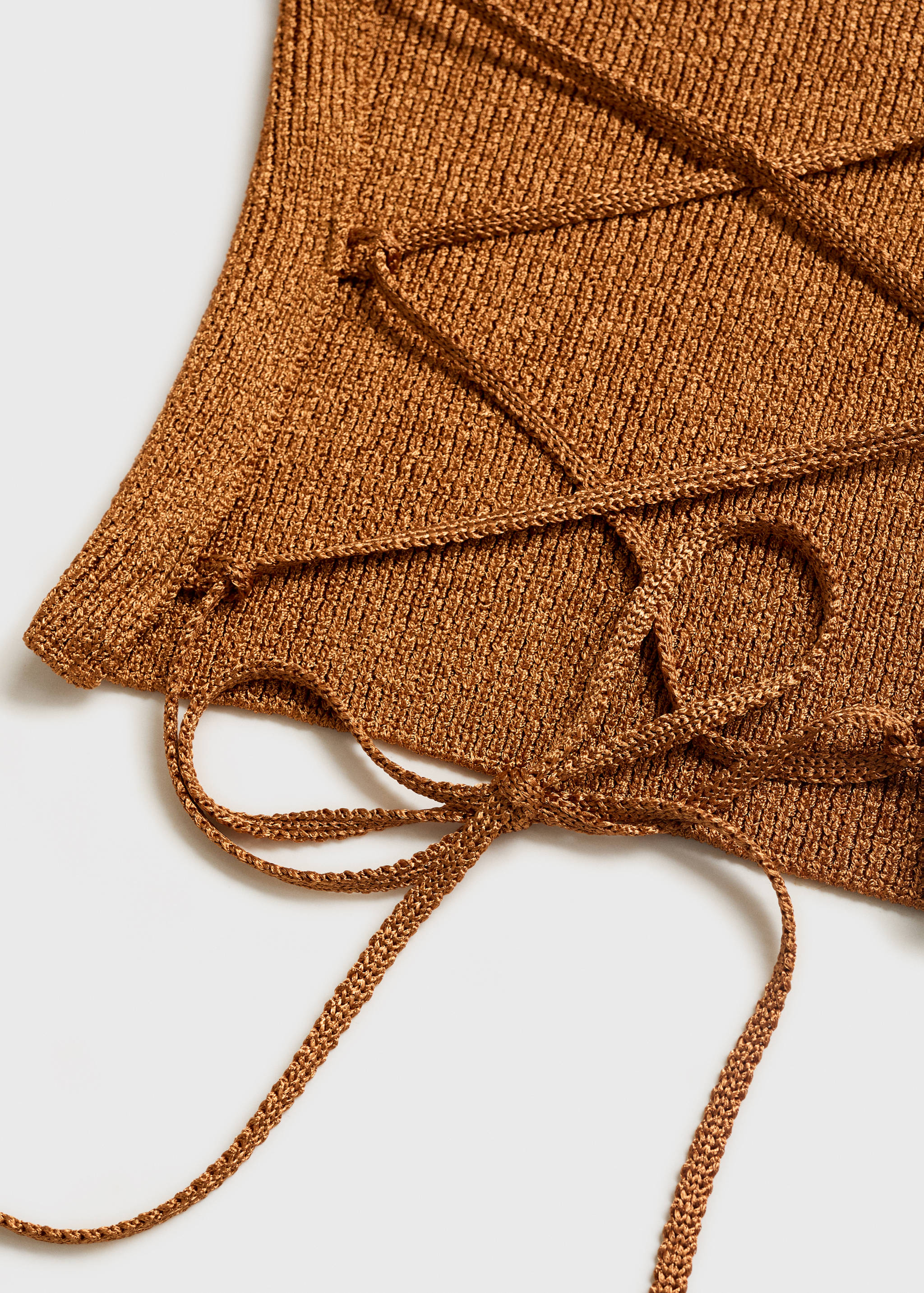 Top tricotat din lurex cu bretele încrucișate la spate - Detaliu al articolului 0