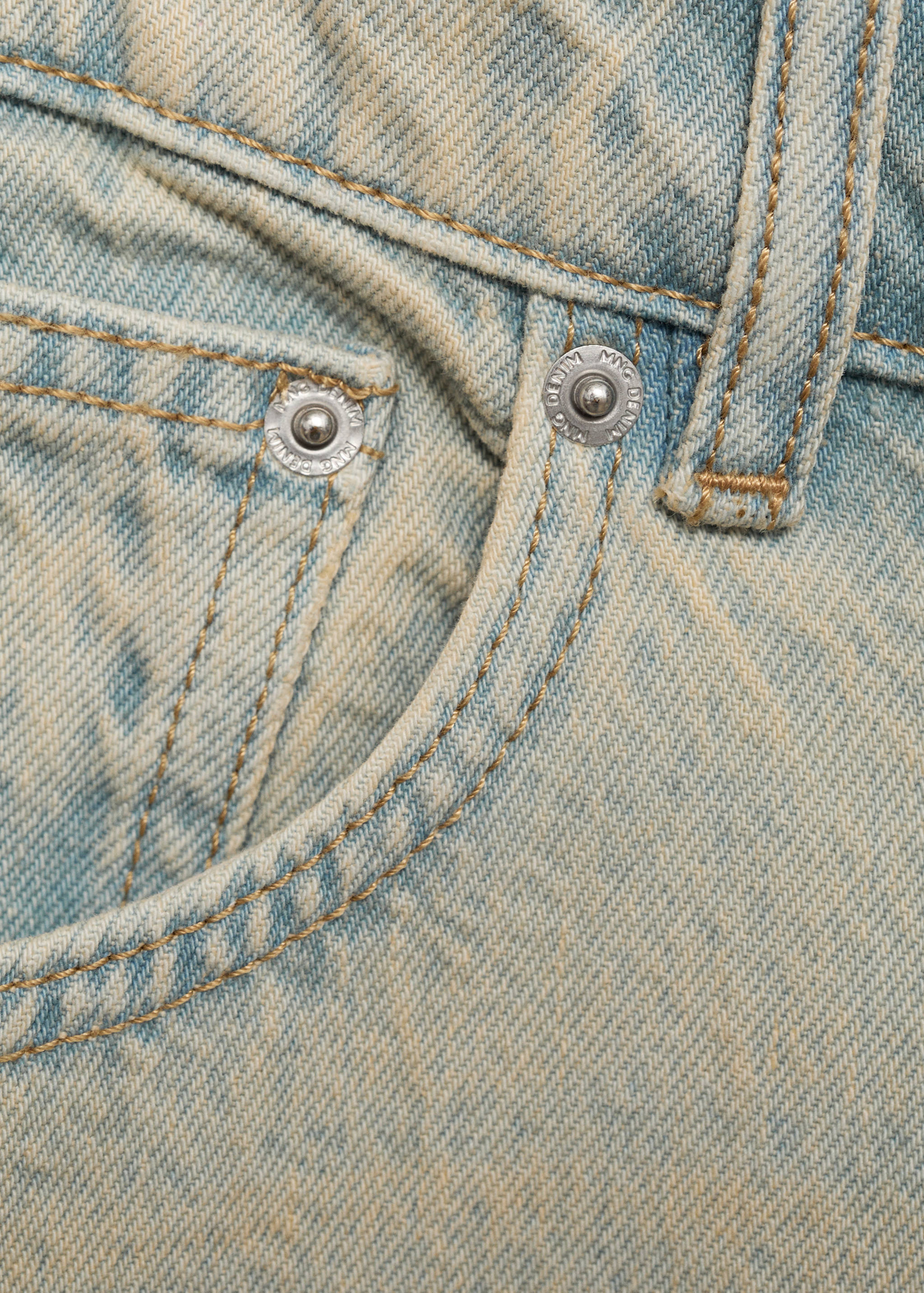 Denim relaxed-fit bermuda shorts - Details of the article 0