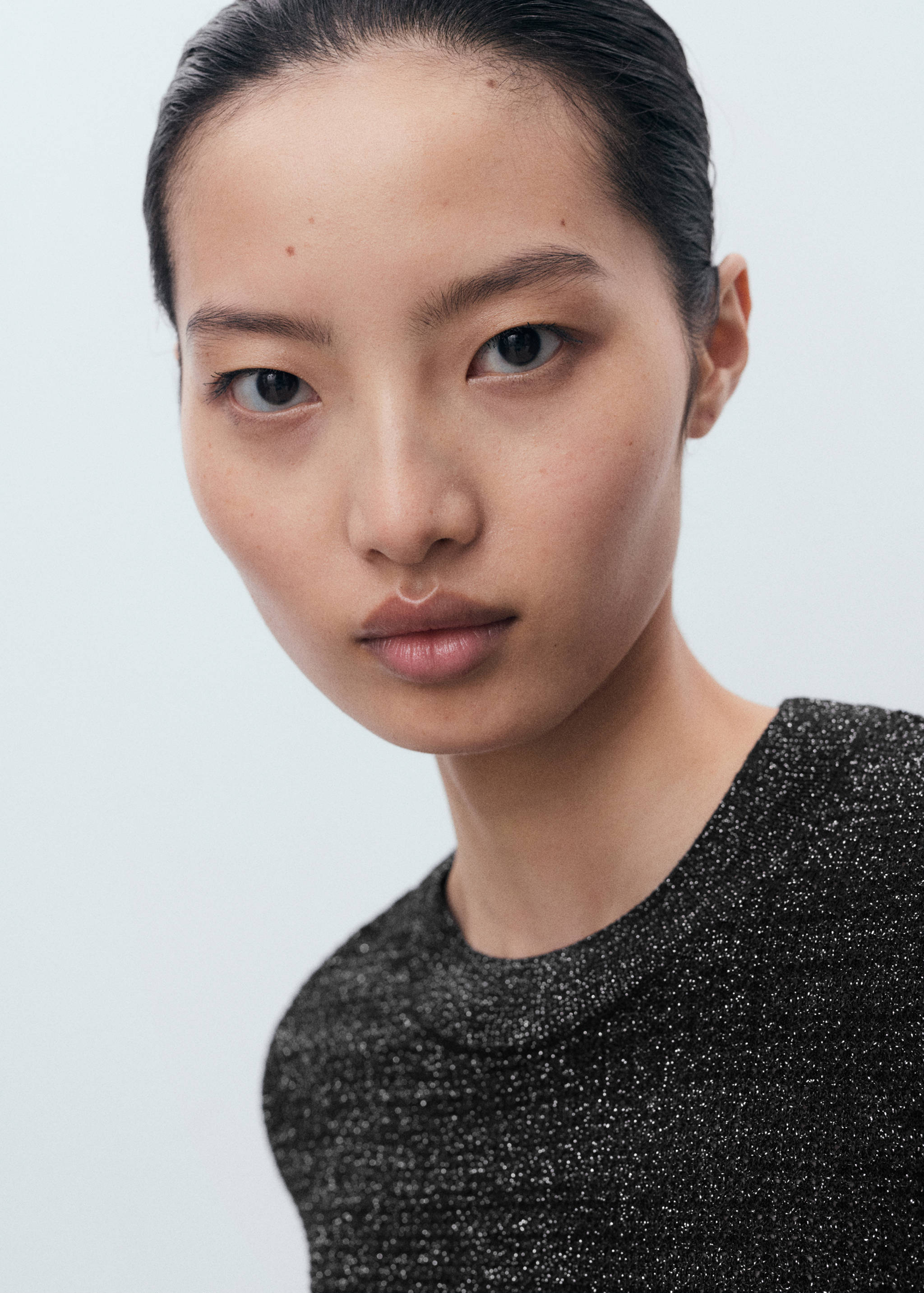 Short-sleeved lurex sweater - Details of the article 1