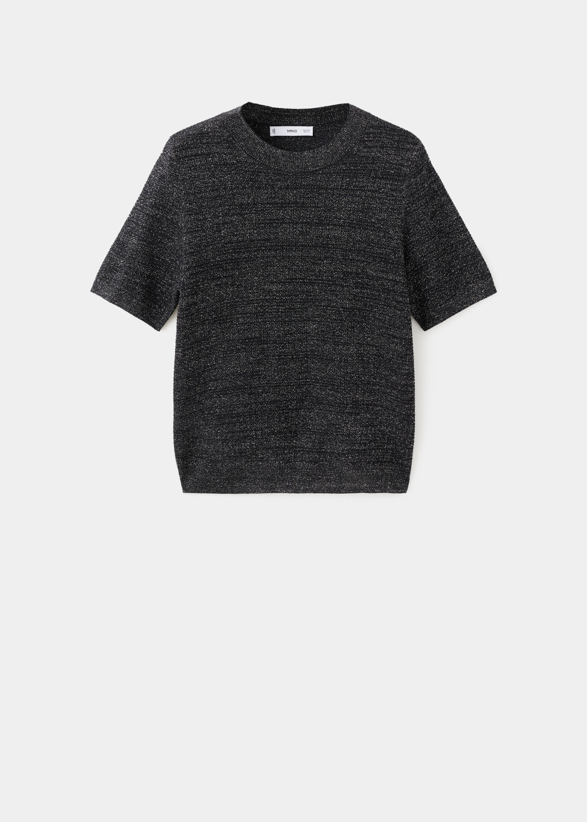 Short-sleeved lurex sweater - Article without model