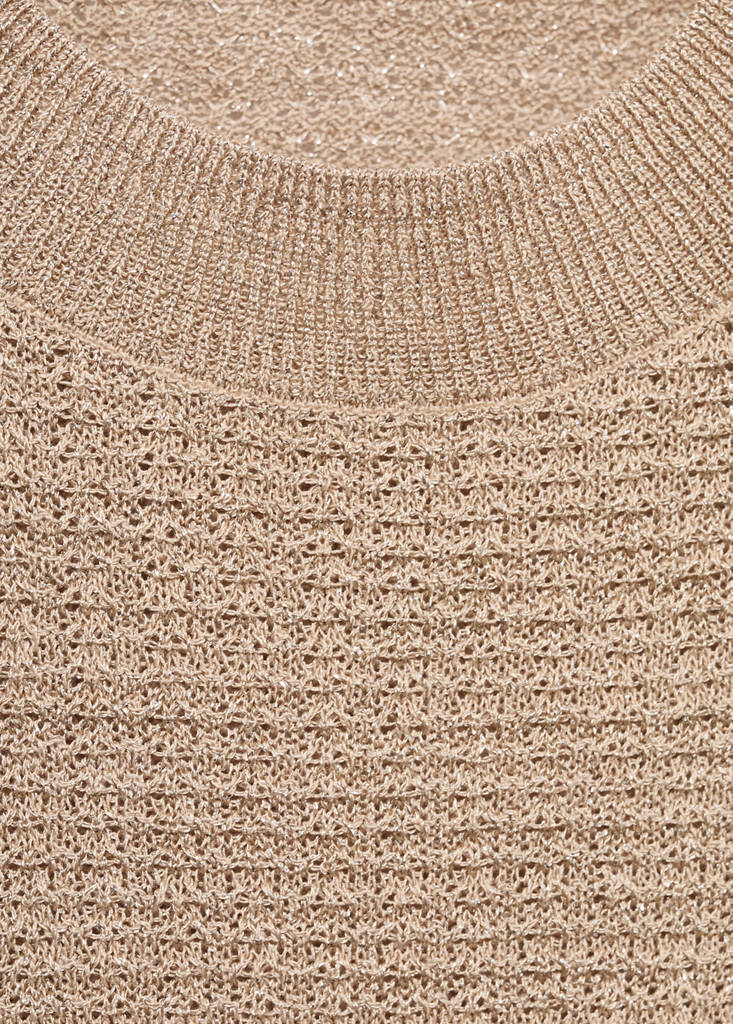 Short-sleeved lurex sweater — Silver