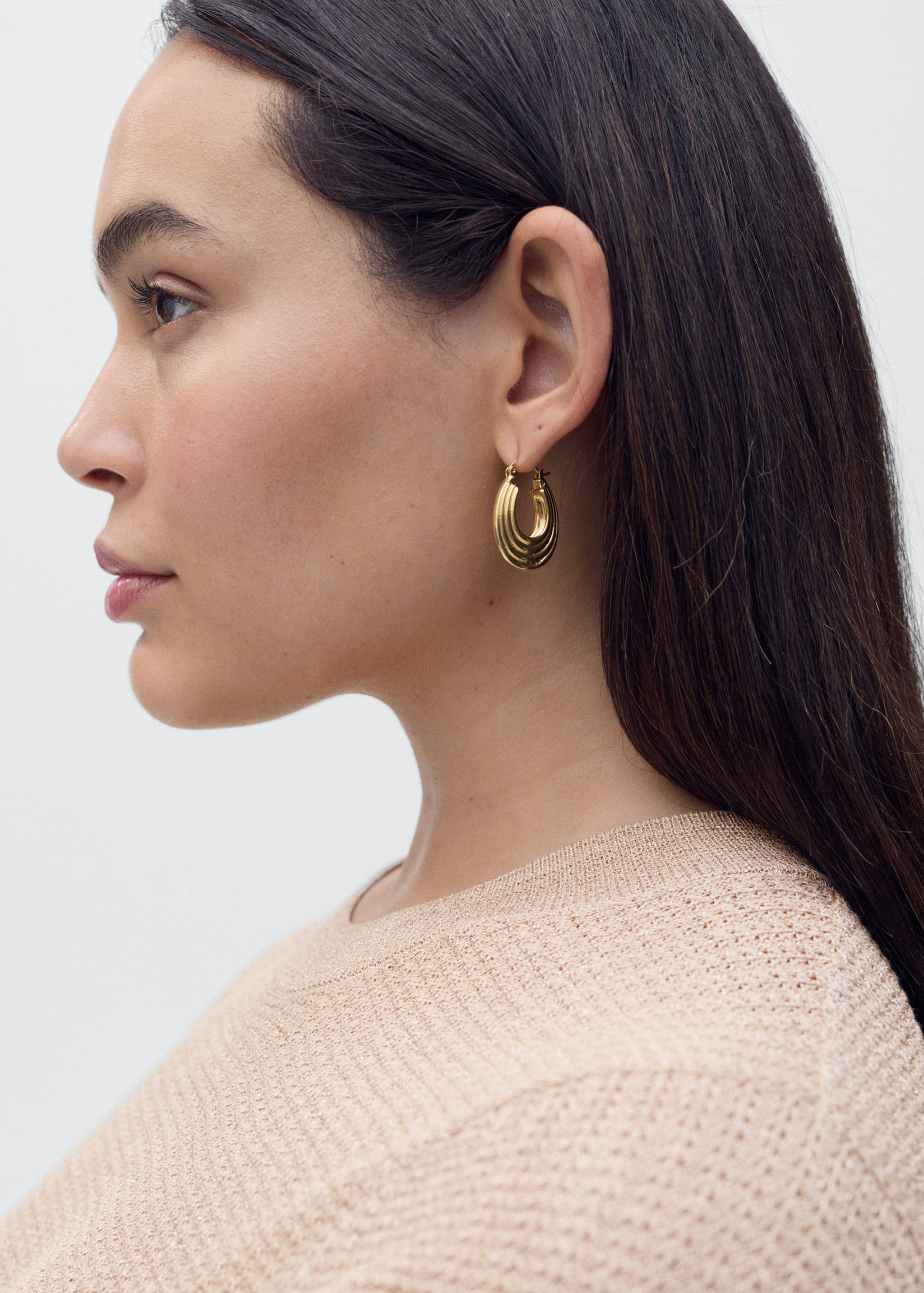 Short-sleeved lurex sweater - Details of the article 4