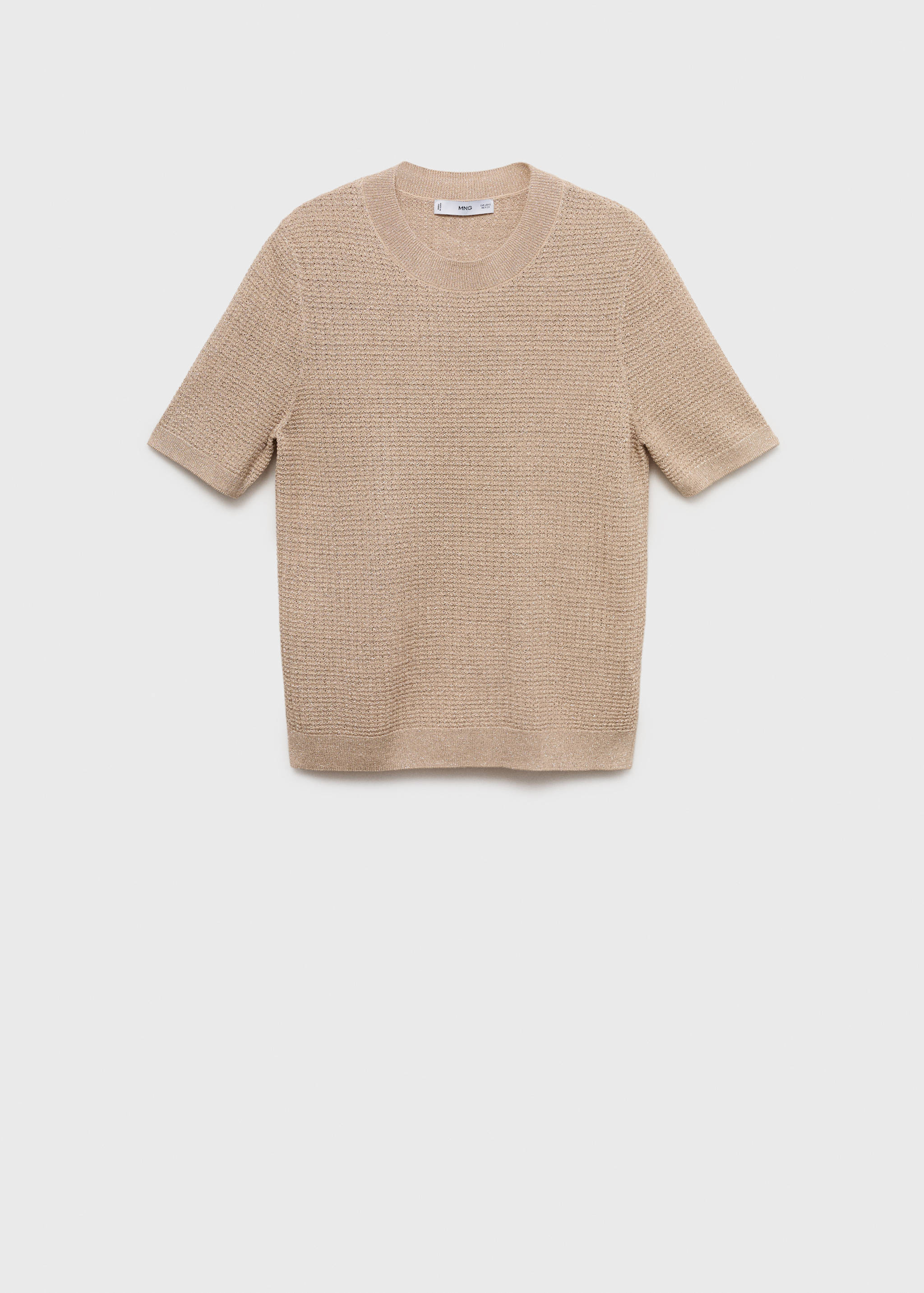 Short-sleeved lurex sweater - Article without model