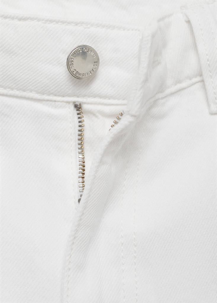Low-rise wideleg jeans — White
