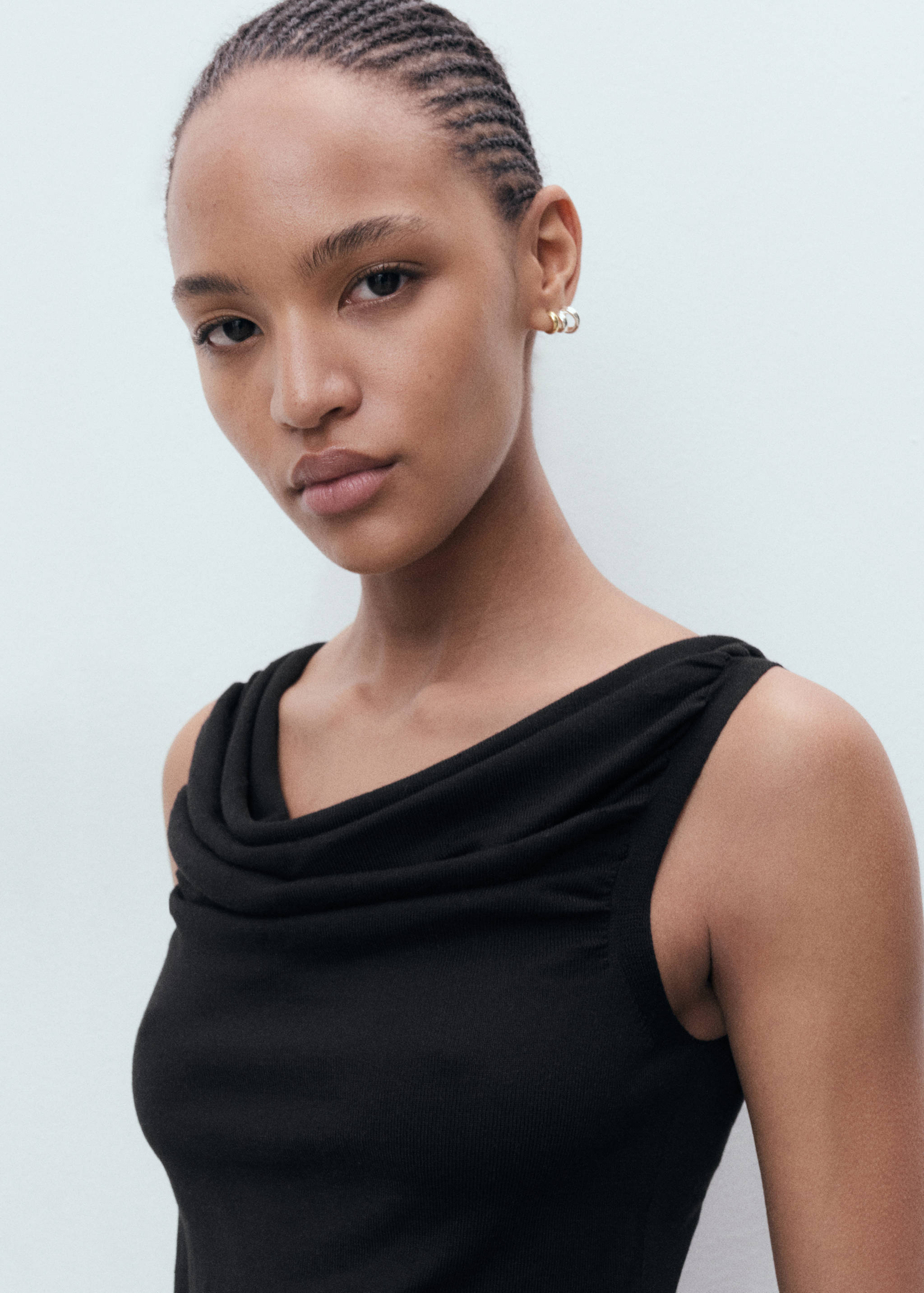 Draped knitted top - Details of the article 1