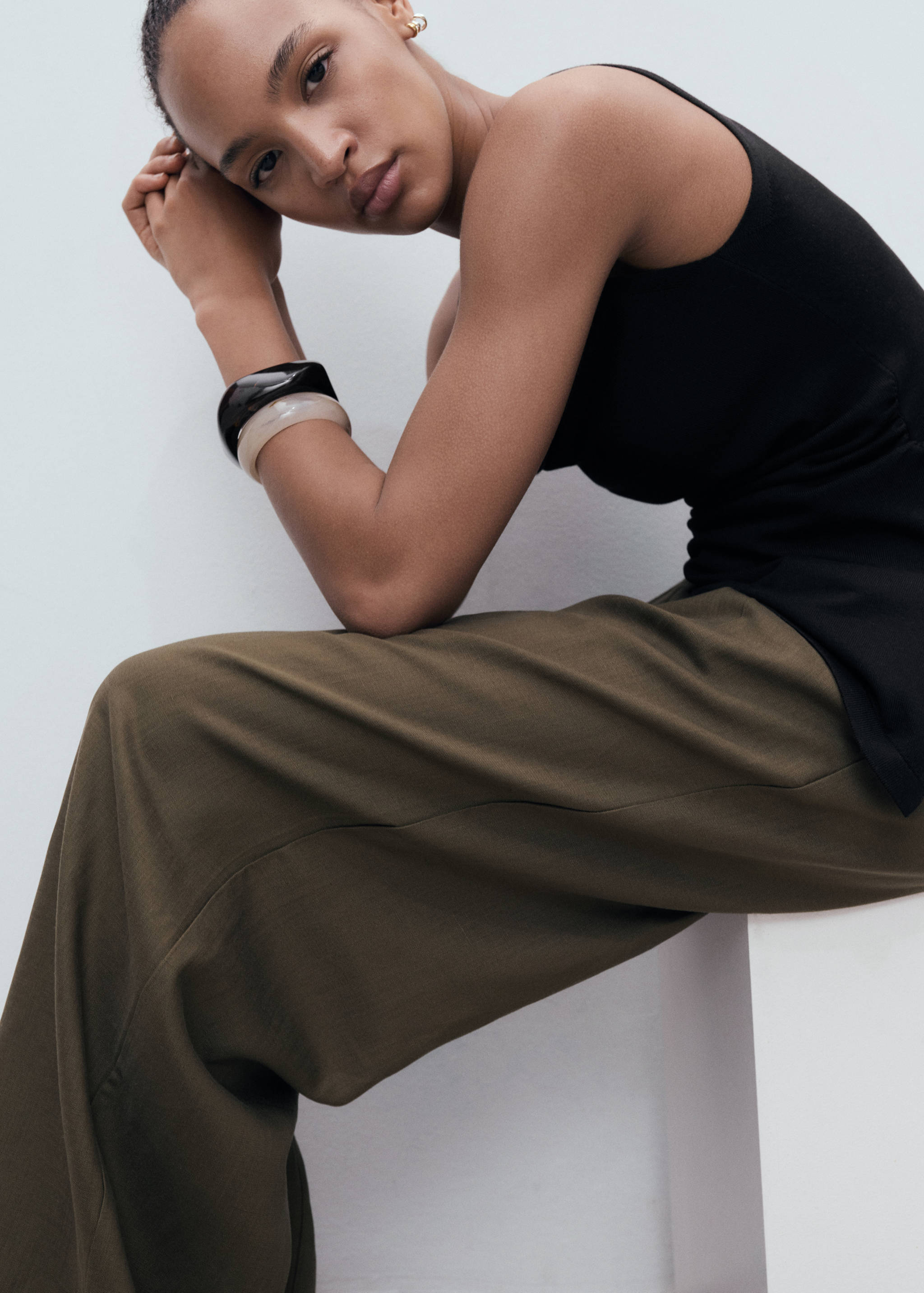 Draped knitted top - Details of the article 2