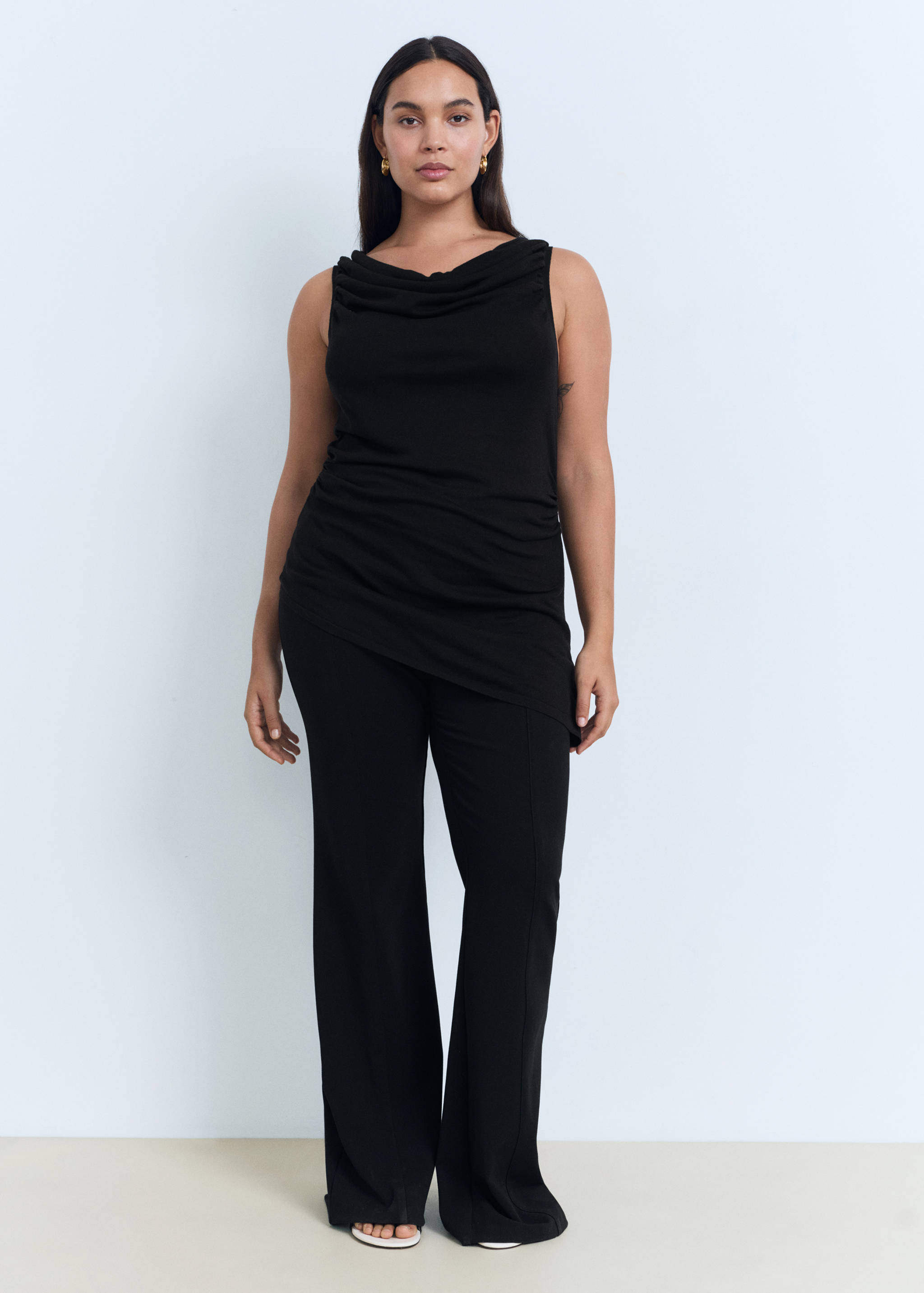 Draped knitted top - Details of the article 3