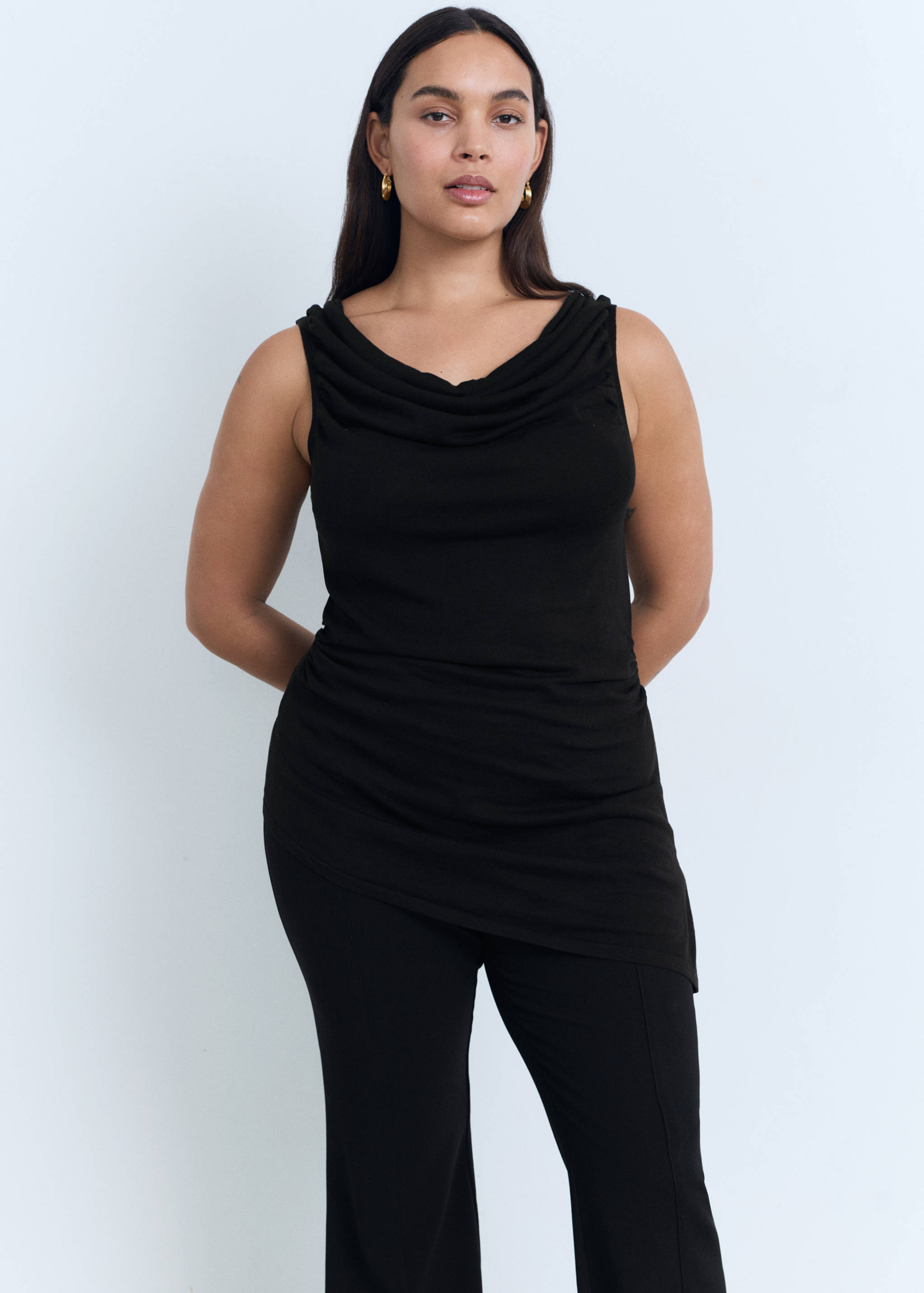 Draped knitted top - Details of the article 5