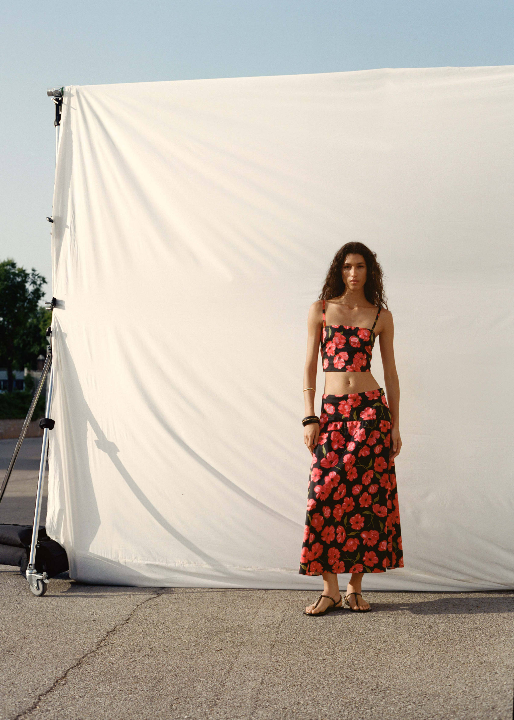 Rok A-line cetak bunga - Rincian barang 7