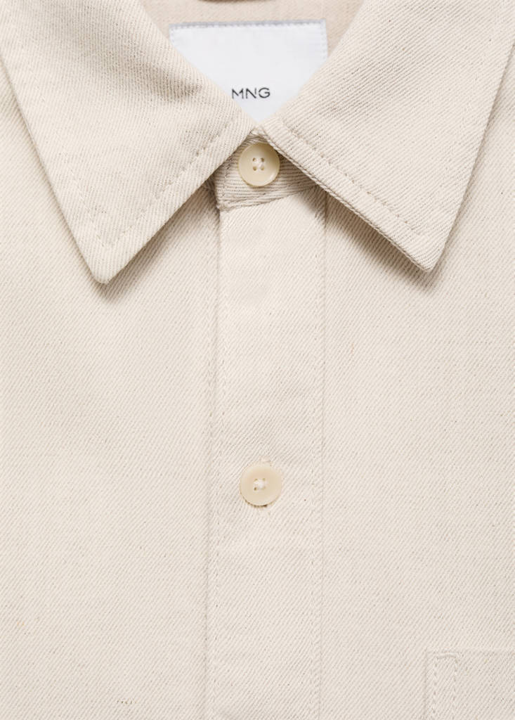 Linen-cotton blend shirt — Ecru