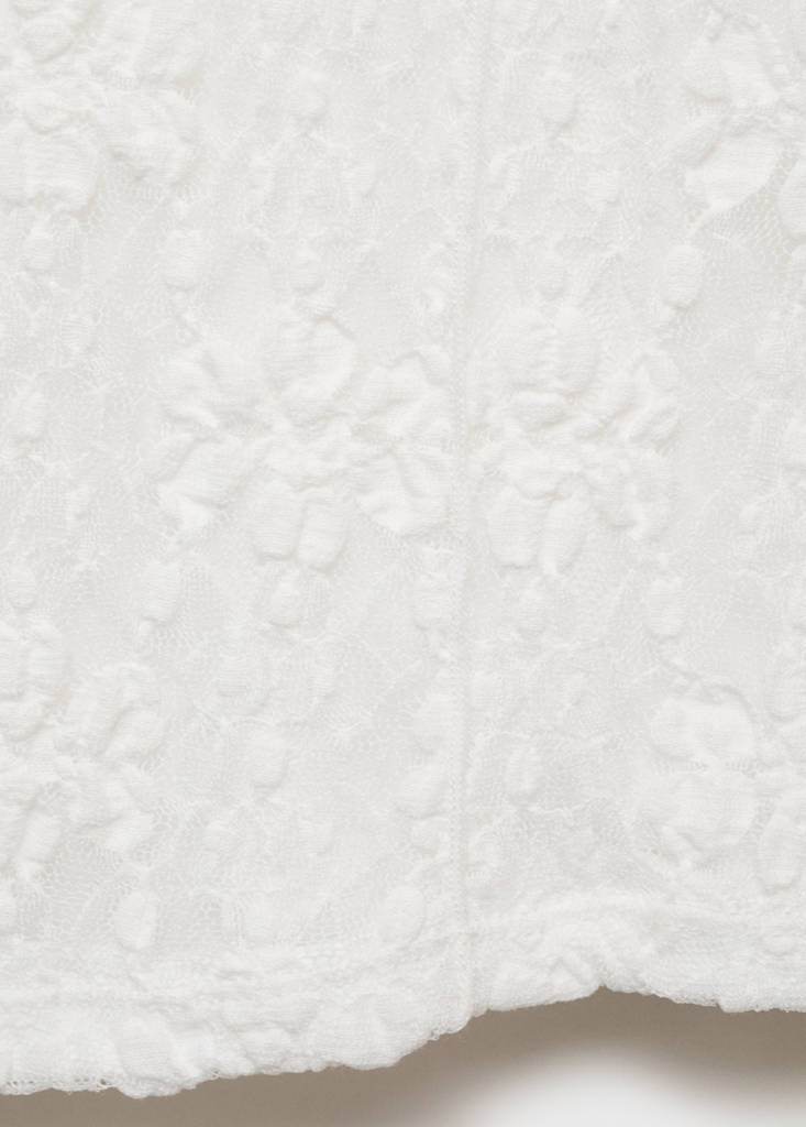 Lace strap T-shirt — White