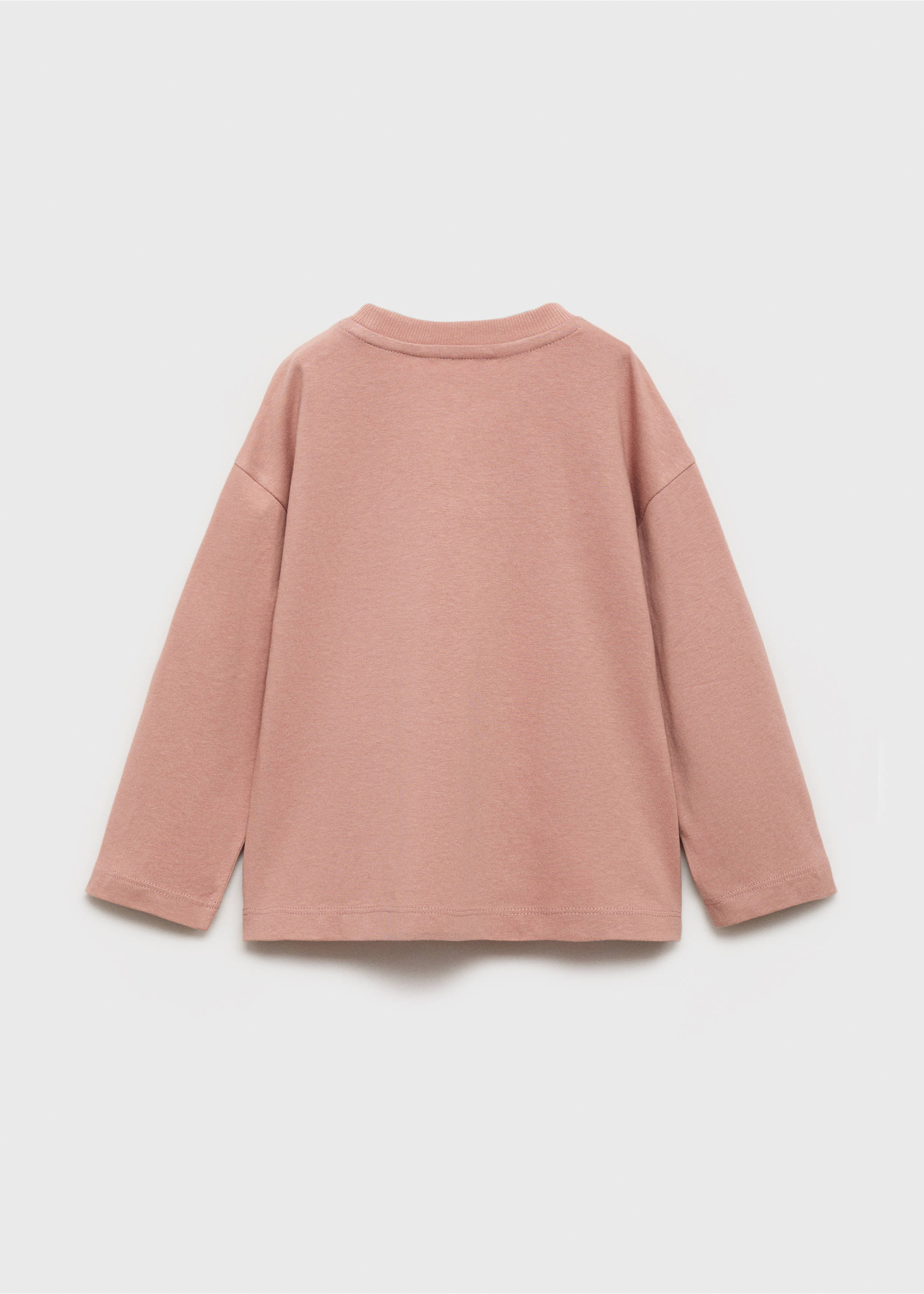 Ficka Bomull t-shirt - Artikelns baksida, Blek rosa. Ref: 17042909-00.