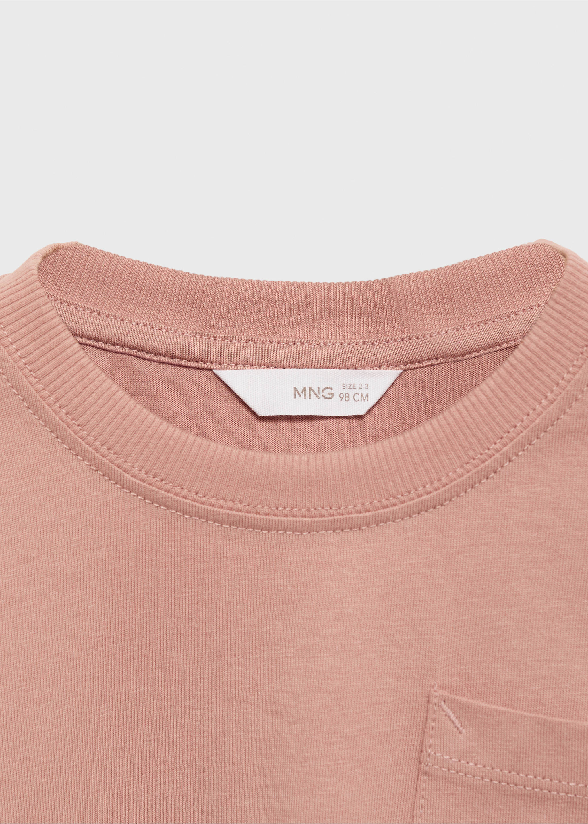 Ficka Bomull t-shirt - Detaljer om artikeln 0, Blek rosa. Ref: 17042909-00.