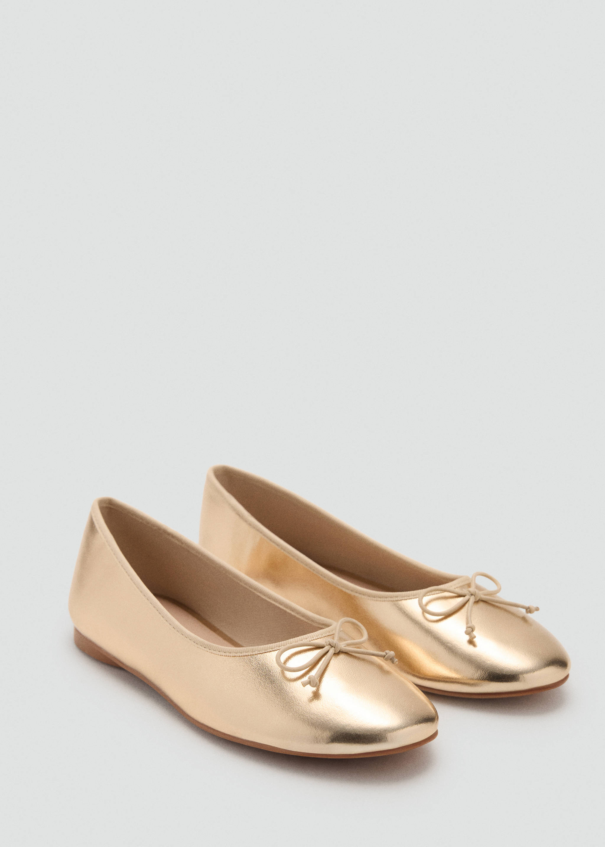 Metallic ballet flats with bow - Medium plane