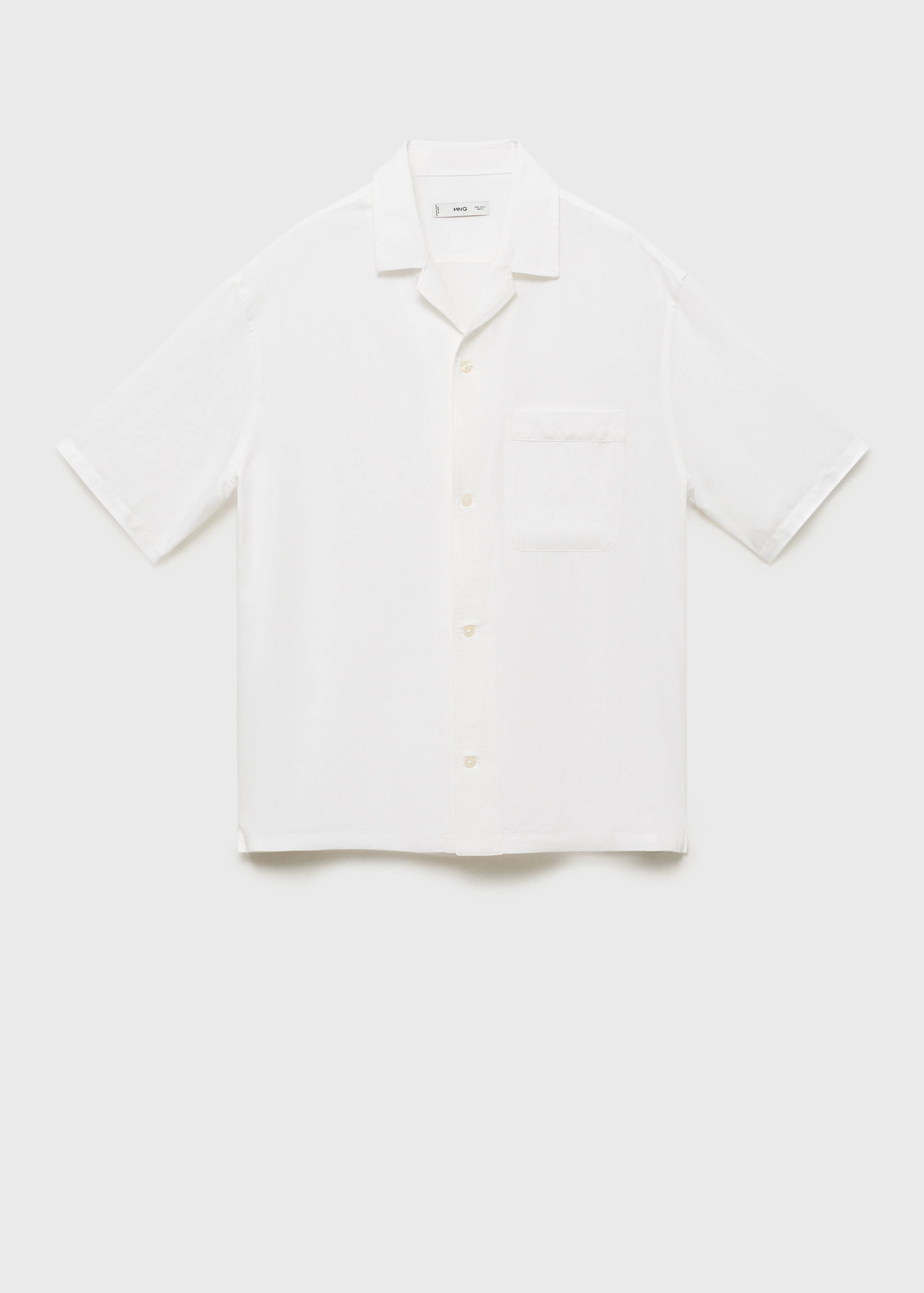 Рубашка regular fit из смесового льна - Изделие без модели